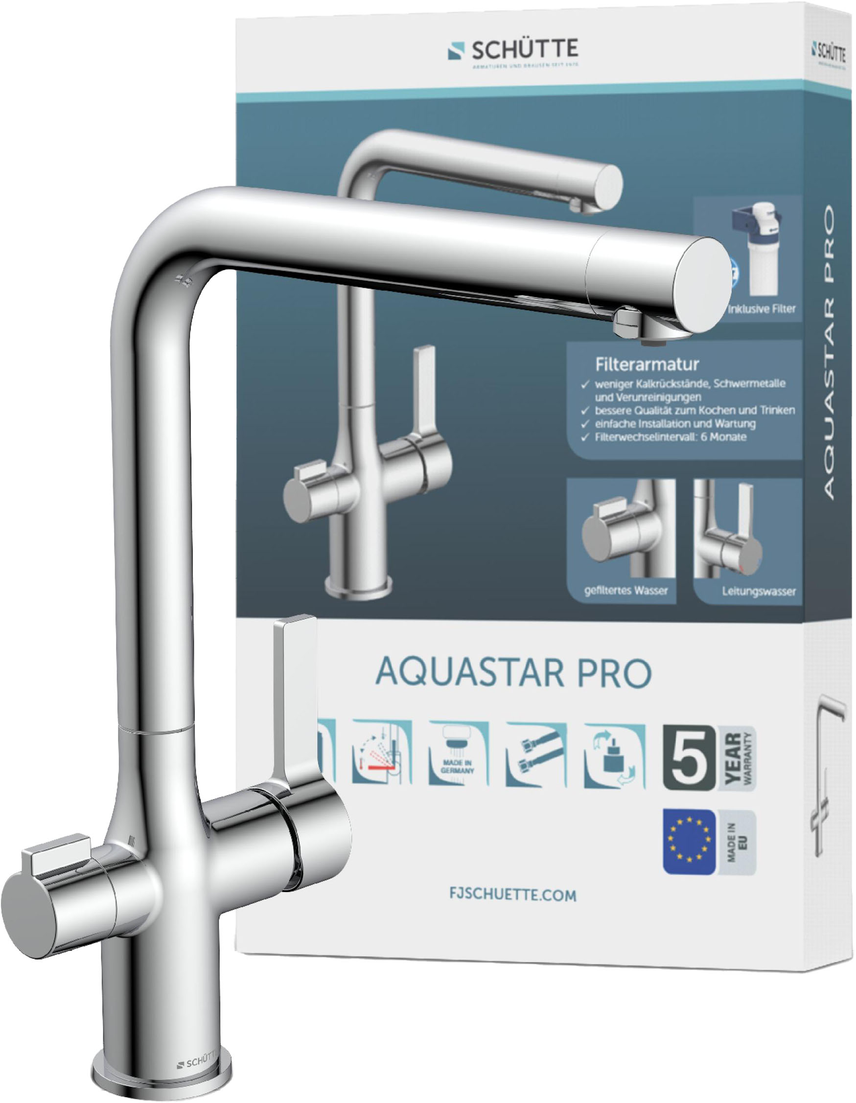 Schütte Spültischarmatur »AQUASTAR PRO«, mit Filtersystem für Trinkwasser, günstig online kaufen