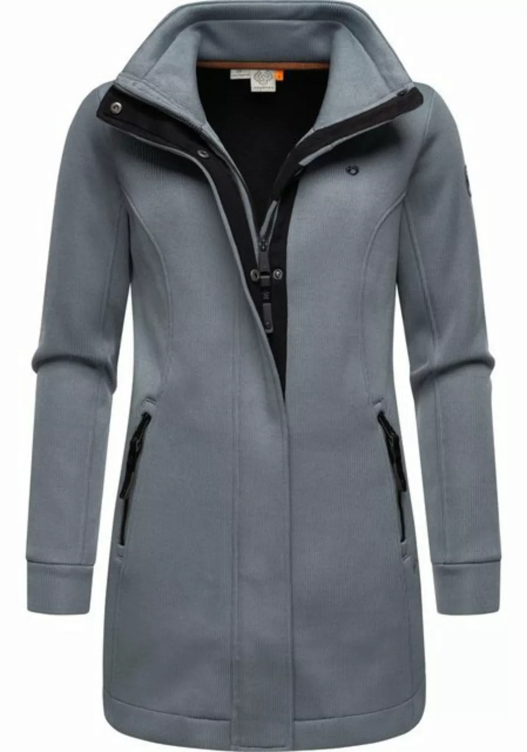 Ragwear Sweatjacke Letrice Bonded Elegante Zip-Jacke mit hohem Kragen in Fe günstig online kaufen