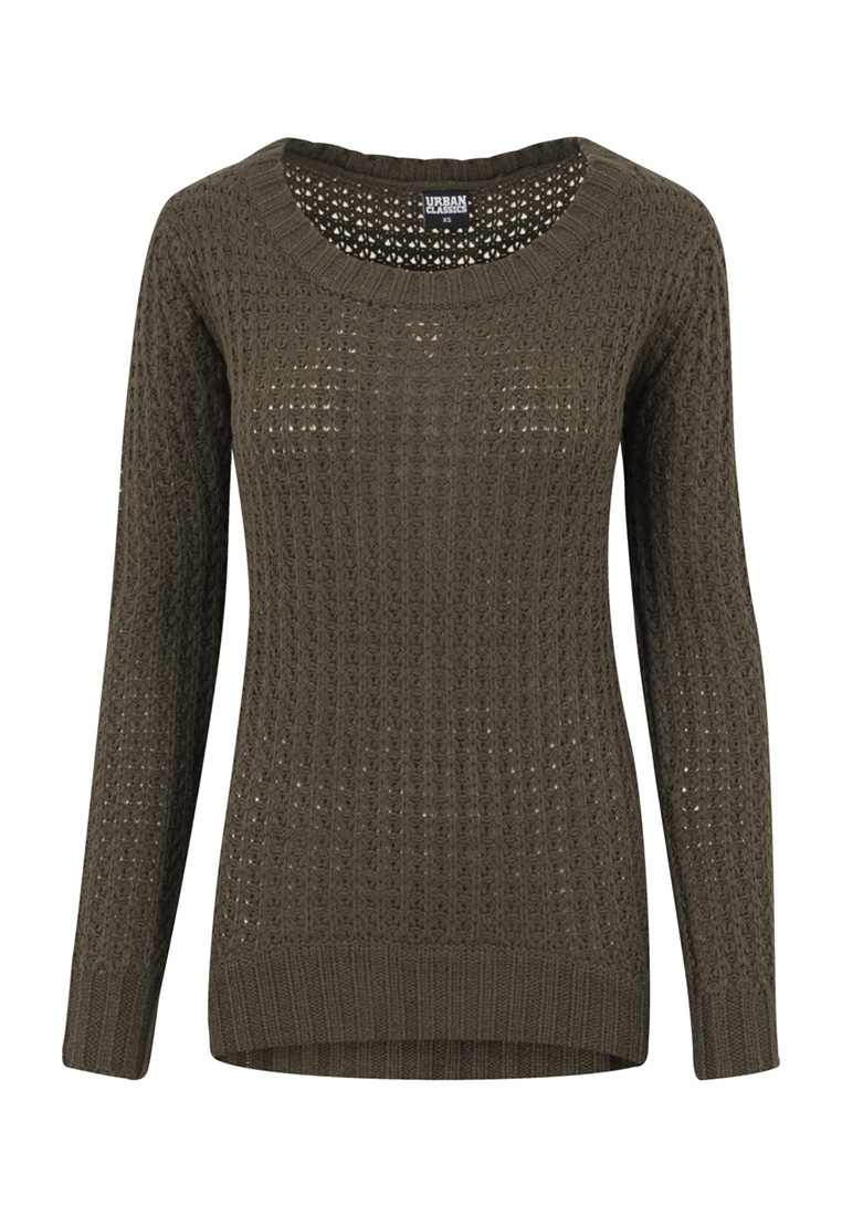 Urban Classics Ladies Long Wideneck Sweater TB739 Olive günstig online kaufen