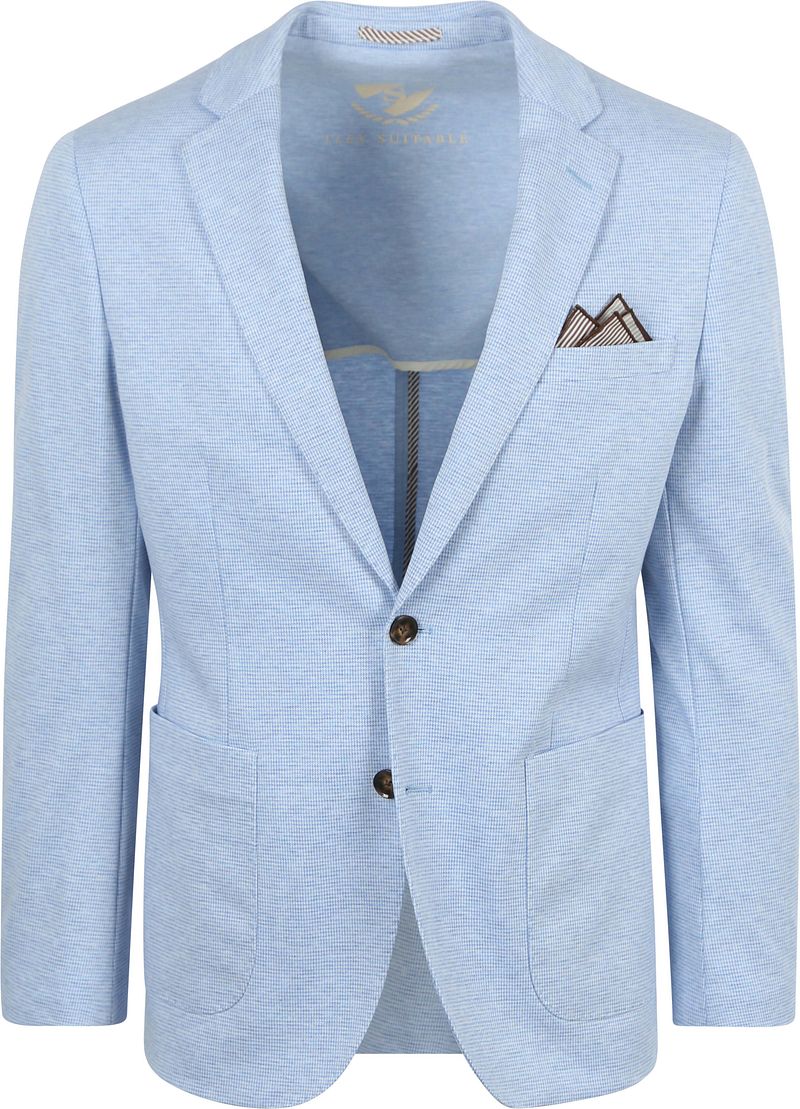 Suitable Blazer Face Druck Hellblau - Größe 48 günstig online kaufen