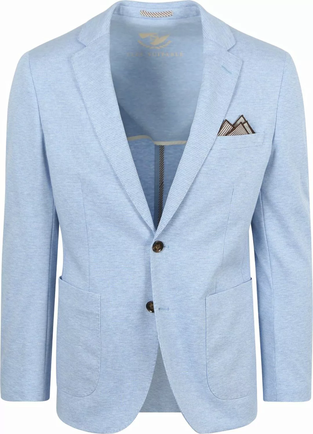 Suitable Blazer Face Druck Hellblau - Größe 46 günstig online kaufen