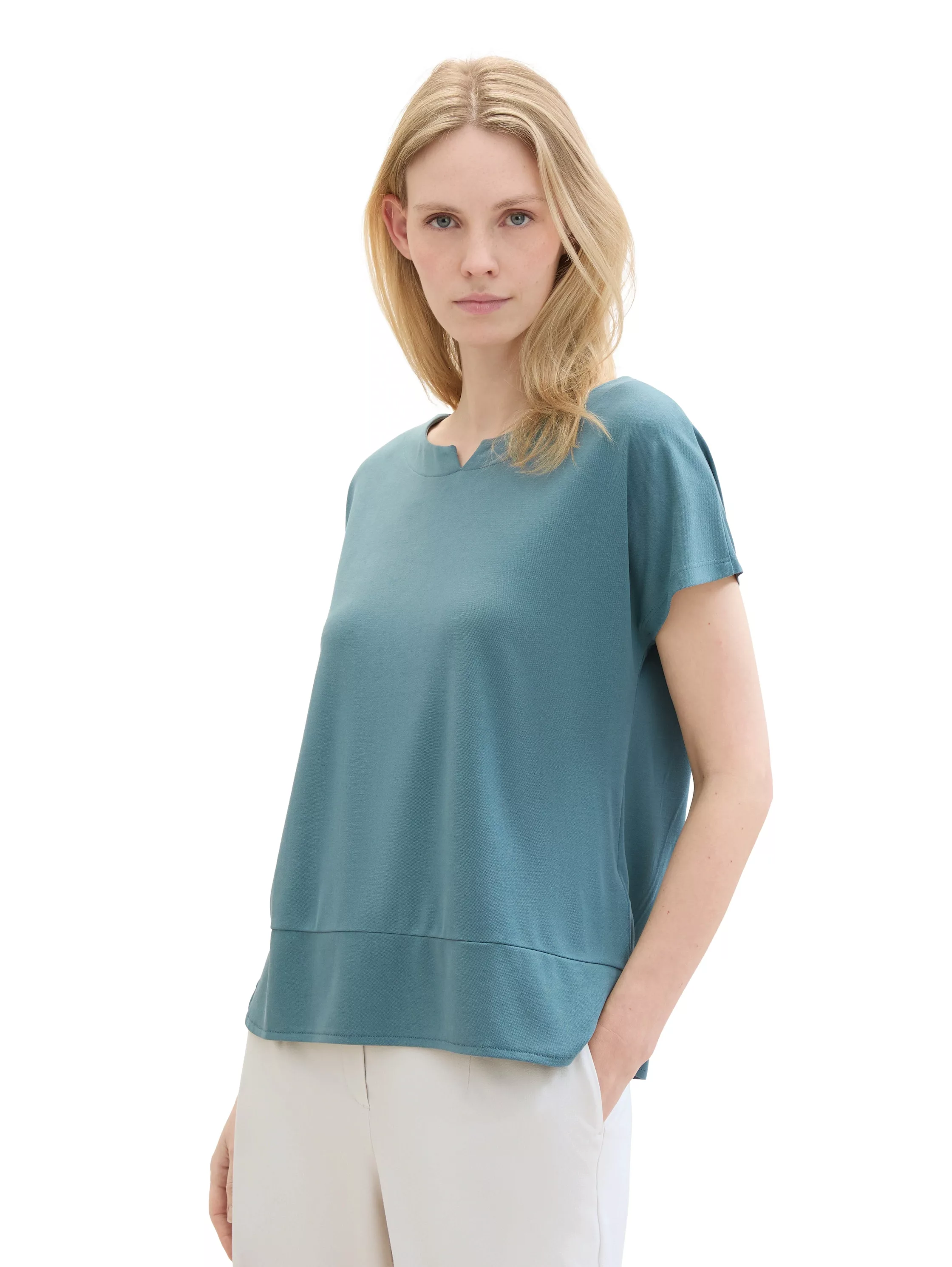 TOM TAILOR T-Shirt T-Shirt aus Materialmix günstig online kaufen