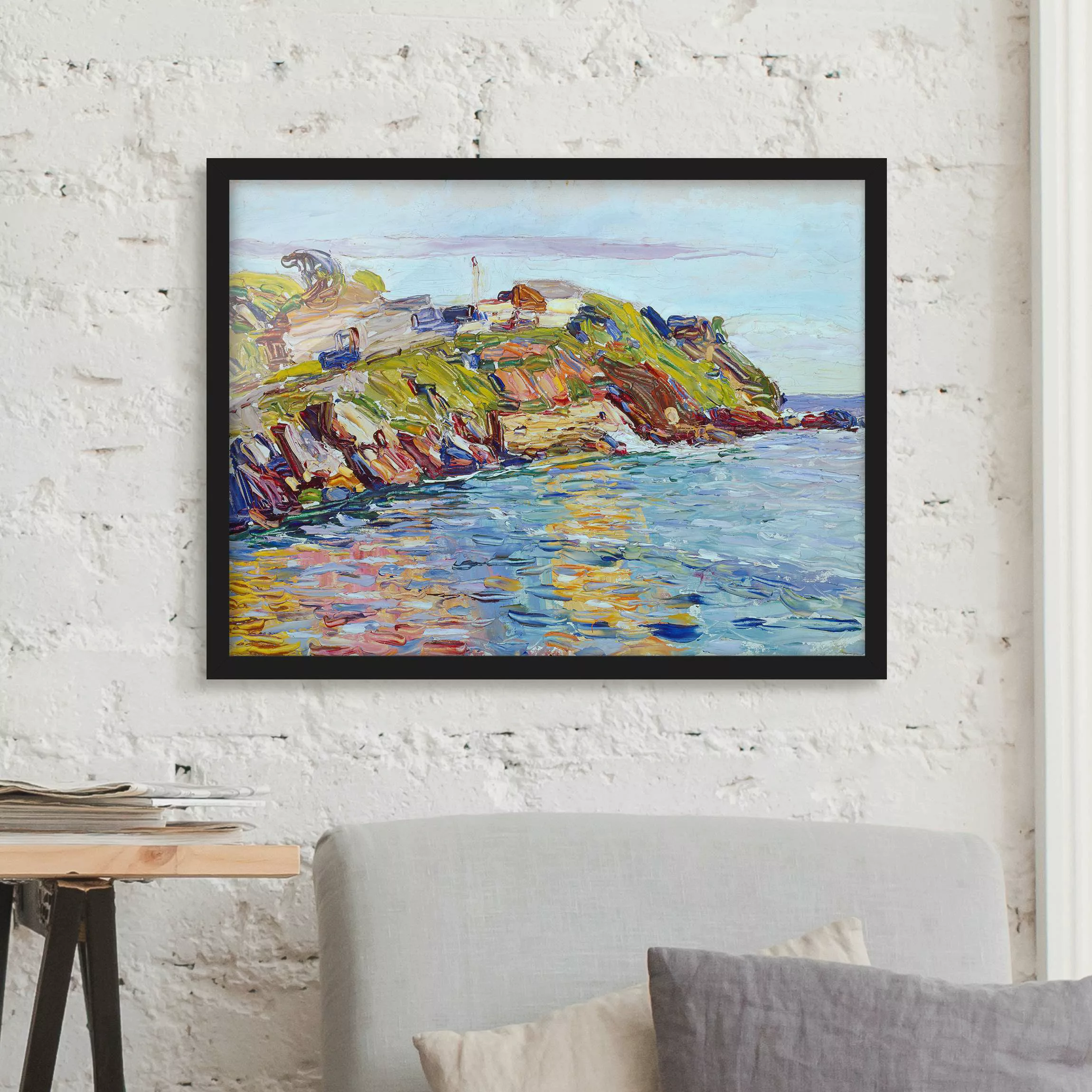 Bild mit Rahmen Kunstdruck - Querformat Wassily Kandinsky - Bucht Rapallo günstig online kaufen
