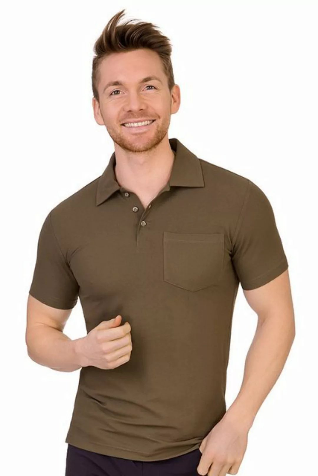 Tom Collins Trachtenshirt Poloshirt Herren - PHIL - oliv günstig online kaufen