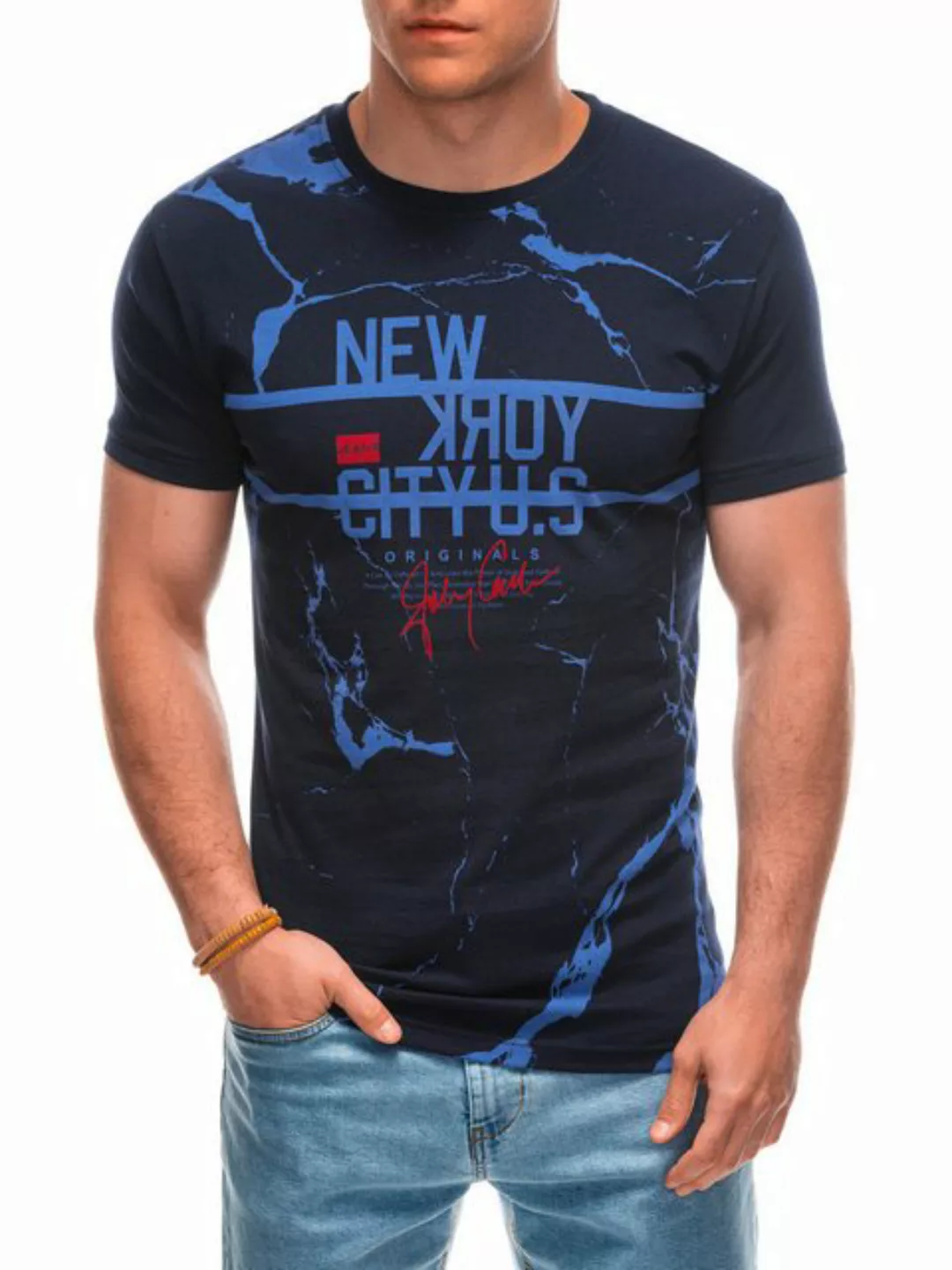 Edoti Print-Shirt Printed Herren T-Shirt günstig online kaufen