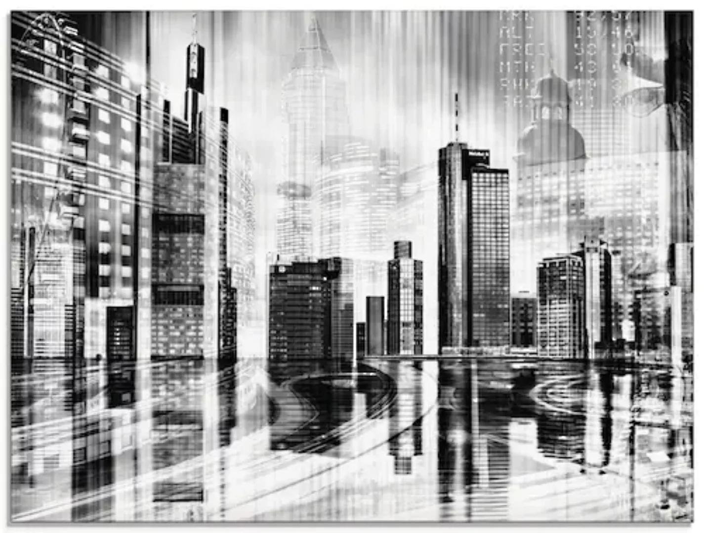 Artland Glasbild »Frankfurt Skyline Collage 01«, Deutschland, (1 St.), in v günstig online kaufen