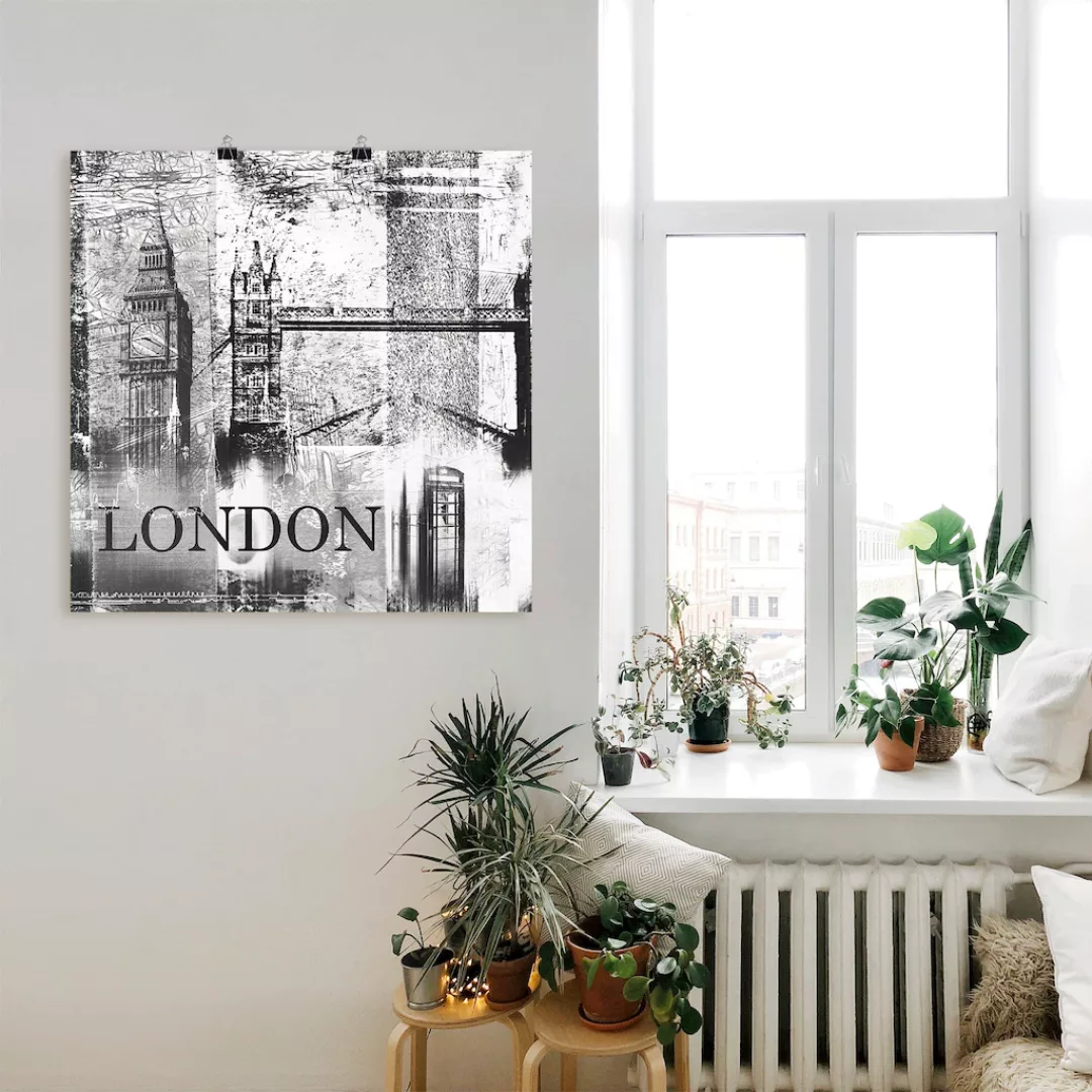 Artland Poster "London Skyline Abstrakte Collage 04", Gebäude, (1 St.), als günstig online kaufen