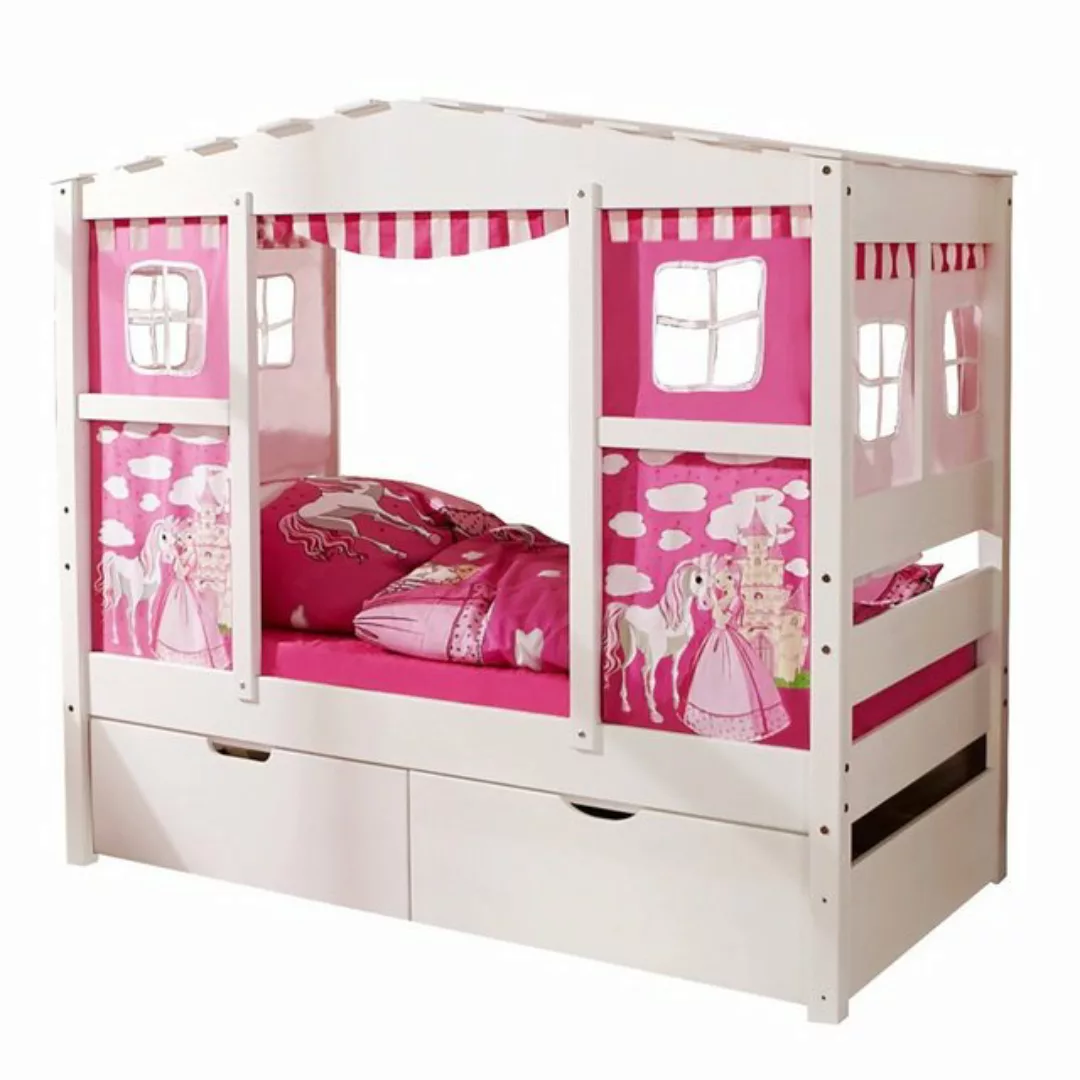 Ticaa Kinderbett "Lio", Hausbett bodentief, mit Schubkasten günstig online kaufen