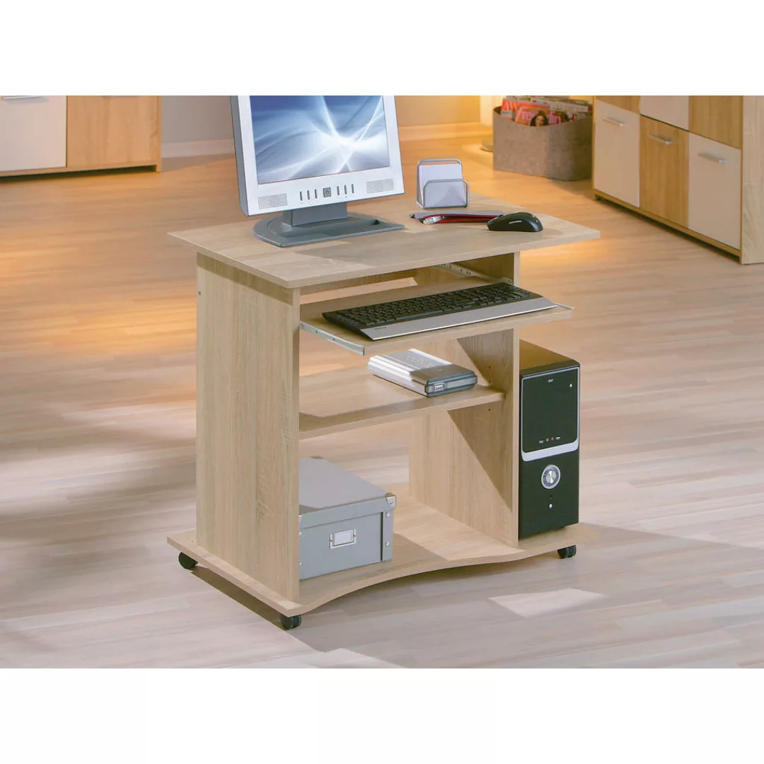 Schreibtisch Durini Eiche Sonoma Nachbildung B/H/T/L: ca. 80x75x50x80 cm günstig online kaufen