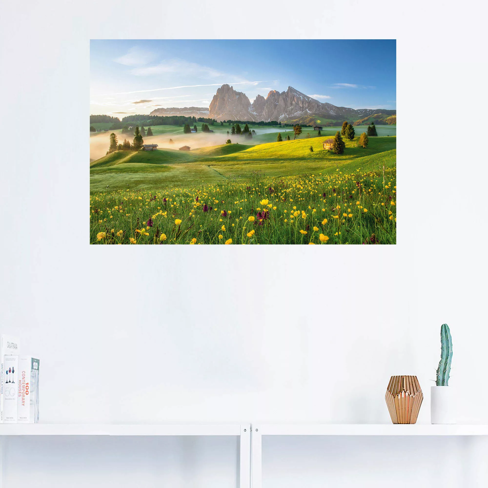 Artland Wandbild "Frühling auf der Seiser Alm", Berge & Alpenbilder, (1 St. günstig online kaufen