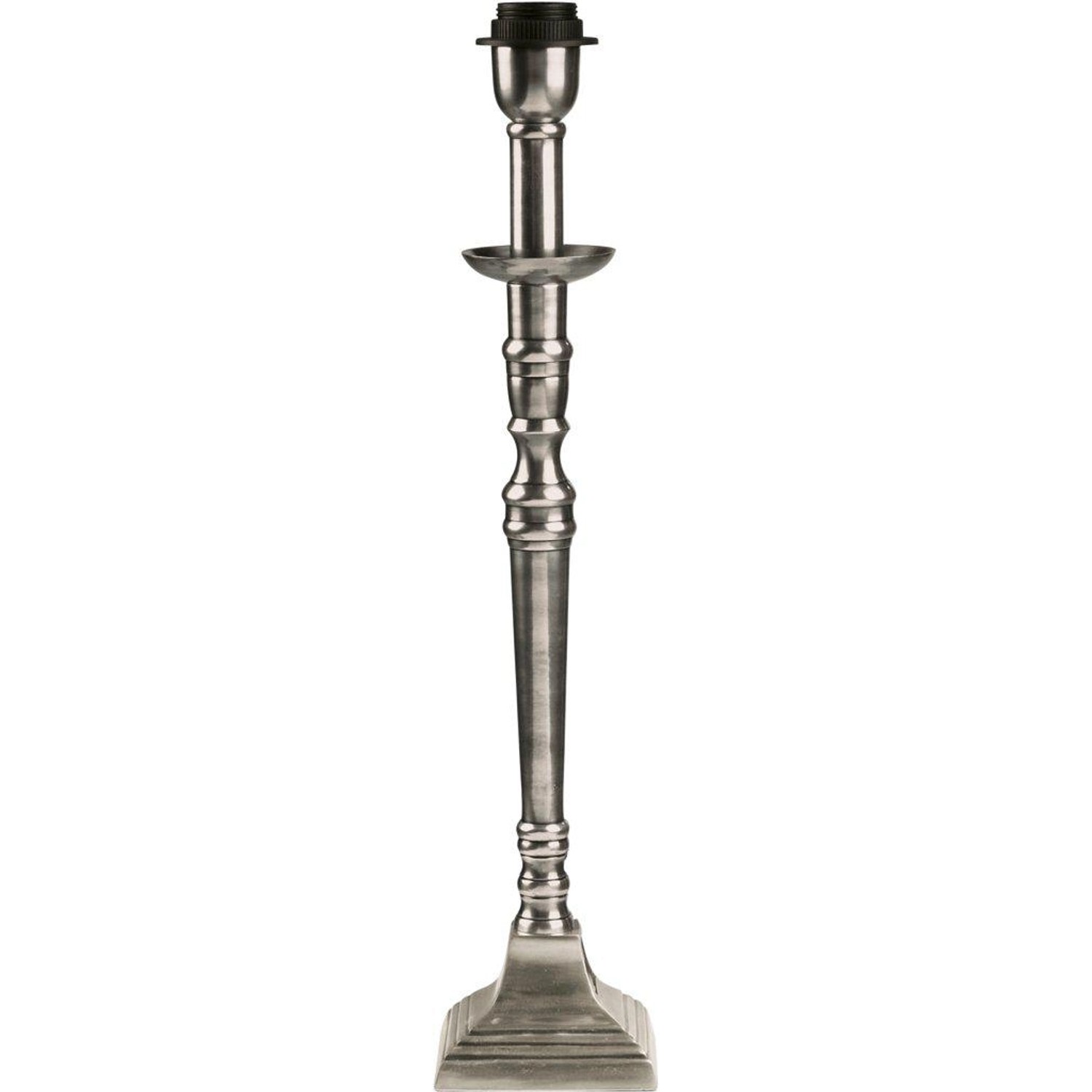 PR Home Salong Tischlampe Antik Silber E27 42x9x9cm günstig online kaufen