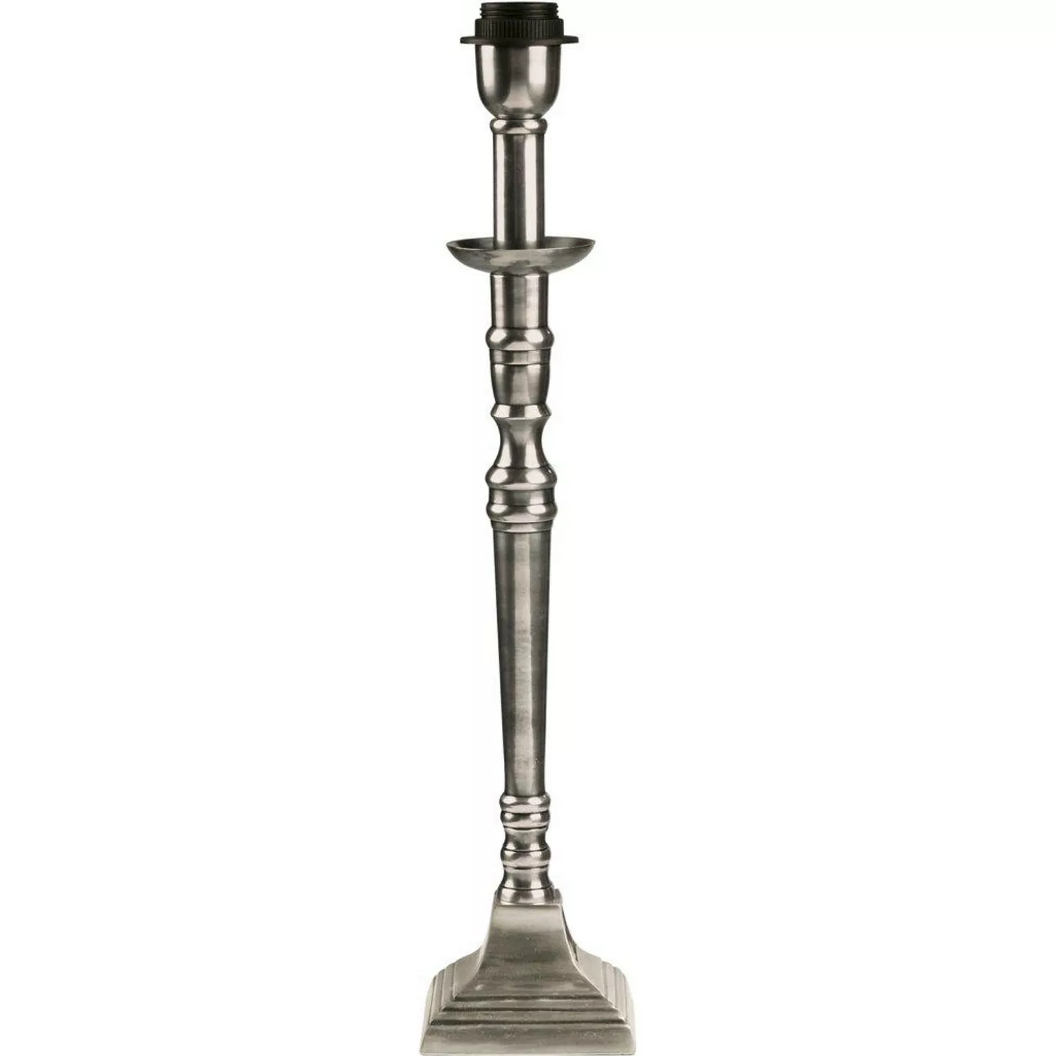 PR Home Salong Tischlampe Antik Silber E27 42x9x9cm günstig online kaufen