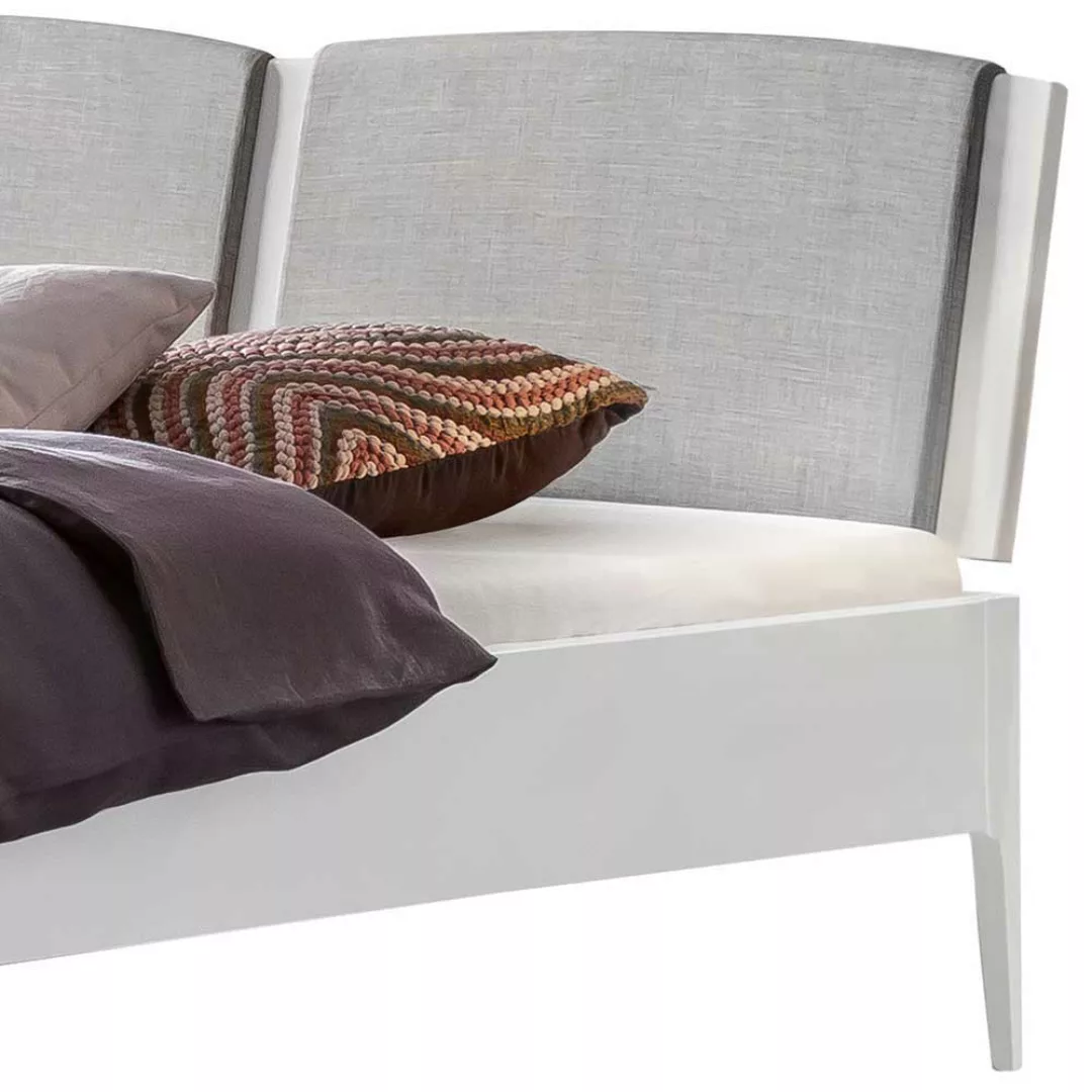Massivholz Bett Buche in Weiss lackiert 160x200 cm 180x200 cm günstig online kaufen