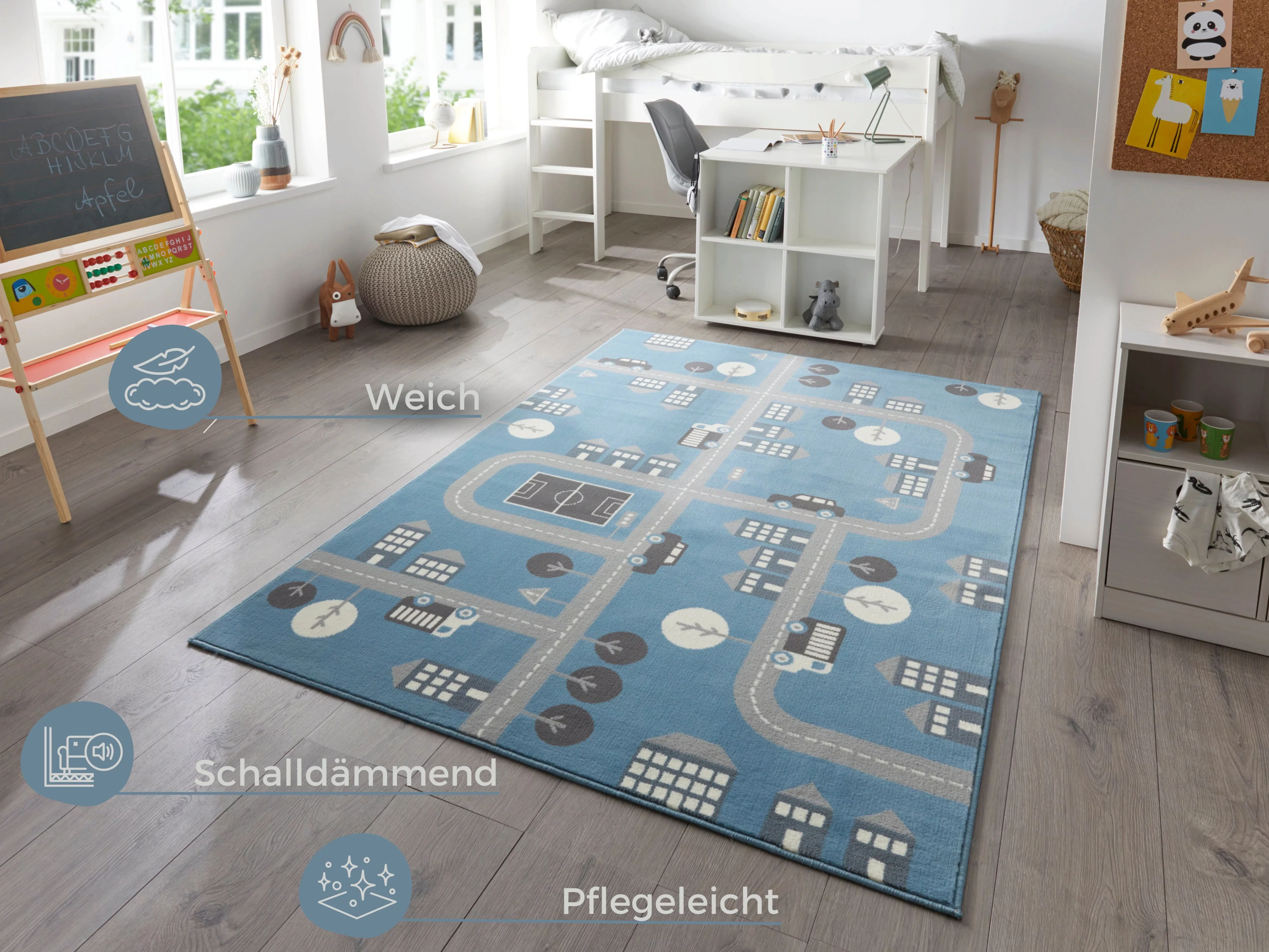 HANSE Home Teppich »Town«, rechteckig, Kurzflor, Kinderteppich, Spielteppic günstig online kaufen