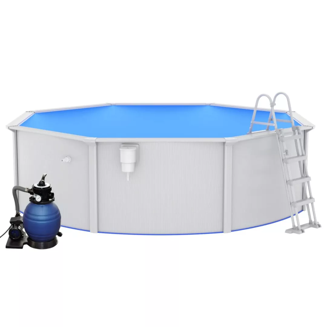 Vidaxl Pool Mit Sandfilterpumpe Und Leiter 460x120 Cm günstig online kaufen