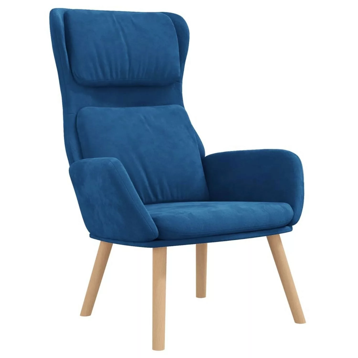 vidaXL Relaxsessel Blau Samt Modell 25 günstig online kaufen