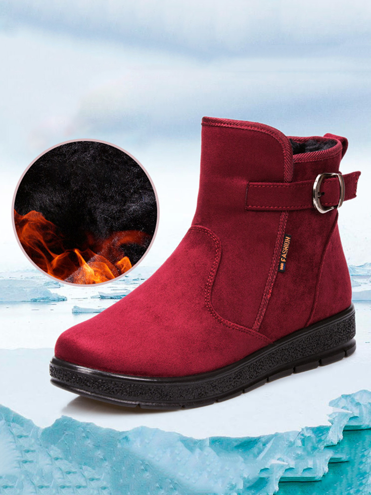 Damen Winterschuhe Kunstpelz Warm Zip Baumwolle Weibliche Schnee Knöchel St günstig online kaufen