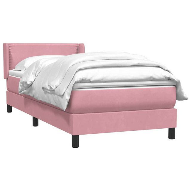 vidaXL Bett Boxspringbett mit Matratze Rosa 80x220 cm Samt günstig online kaufen