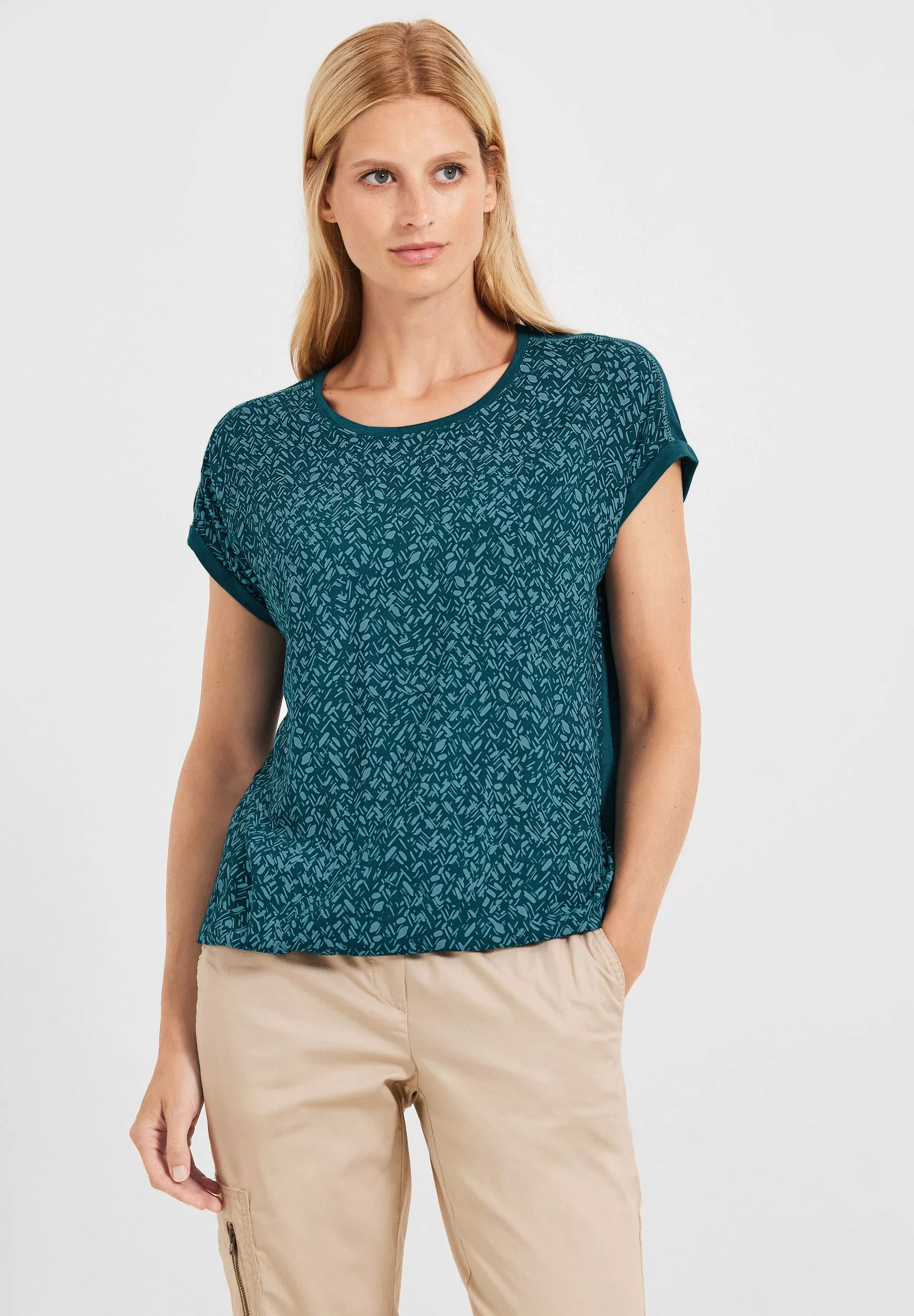 Cecil T-Shirt, mit Minimal Muster günstig online kaufen