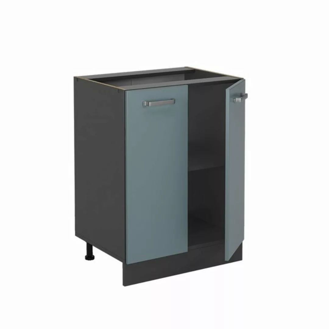 Vicco Unterschrank R-Line, Blau-Grau/Anthrazit, 60 cm AP Marmor günstig online kaufen