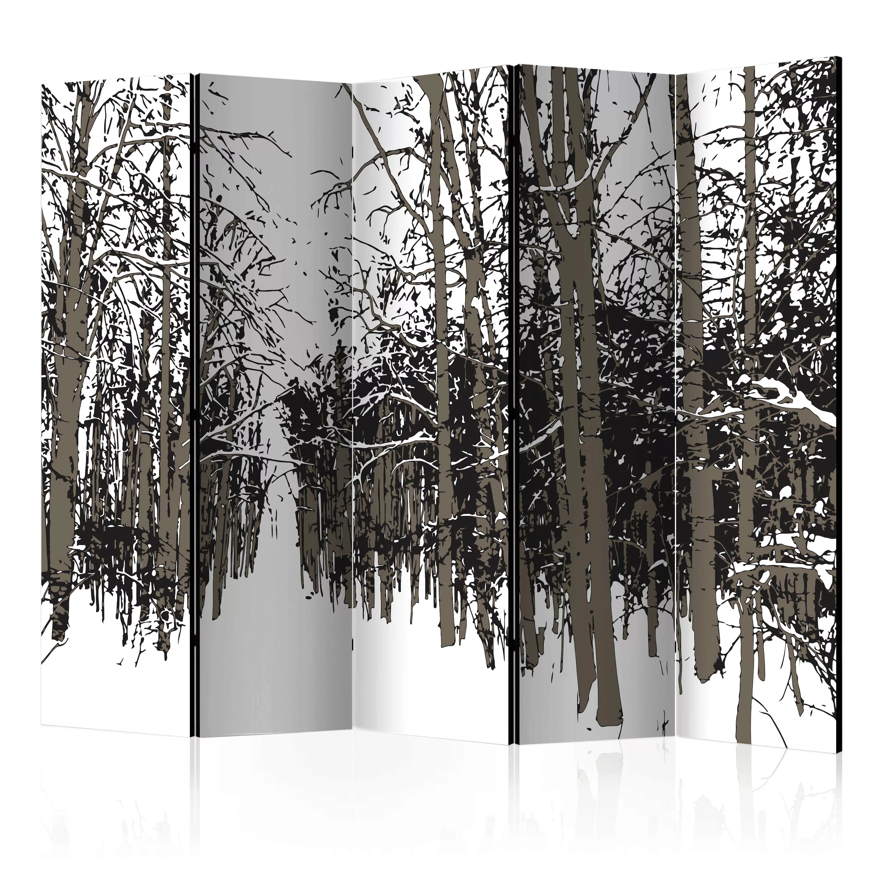 5-teiliges Paravent - Trees - Autumn Ii [room Dividers] günstig online kaufen