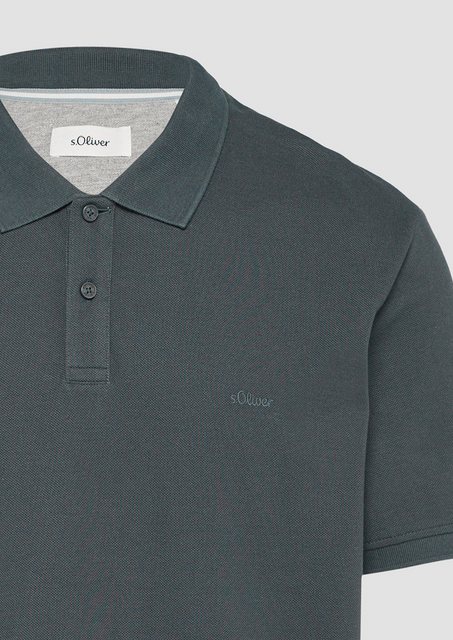 s.Oliver Kurzarmshirt Poloshirt aus Baumwollpiqué Stickerei günstig online kaufen