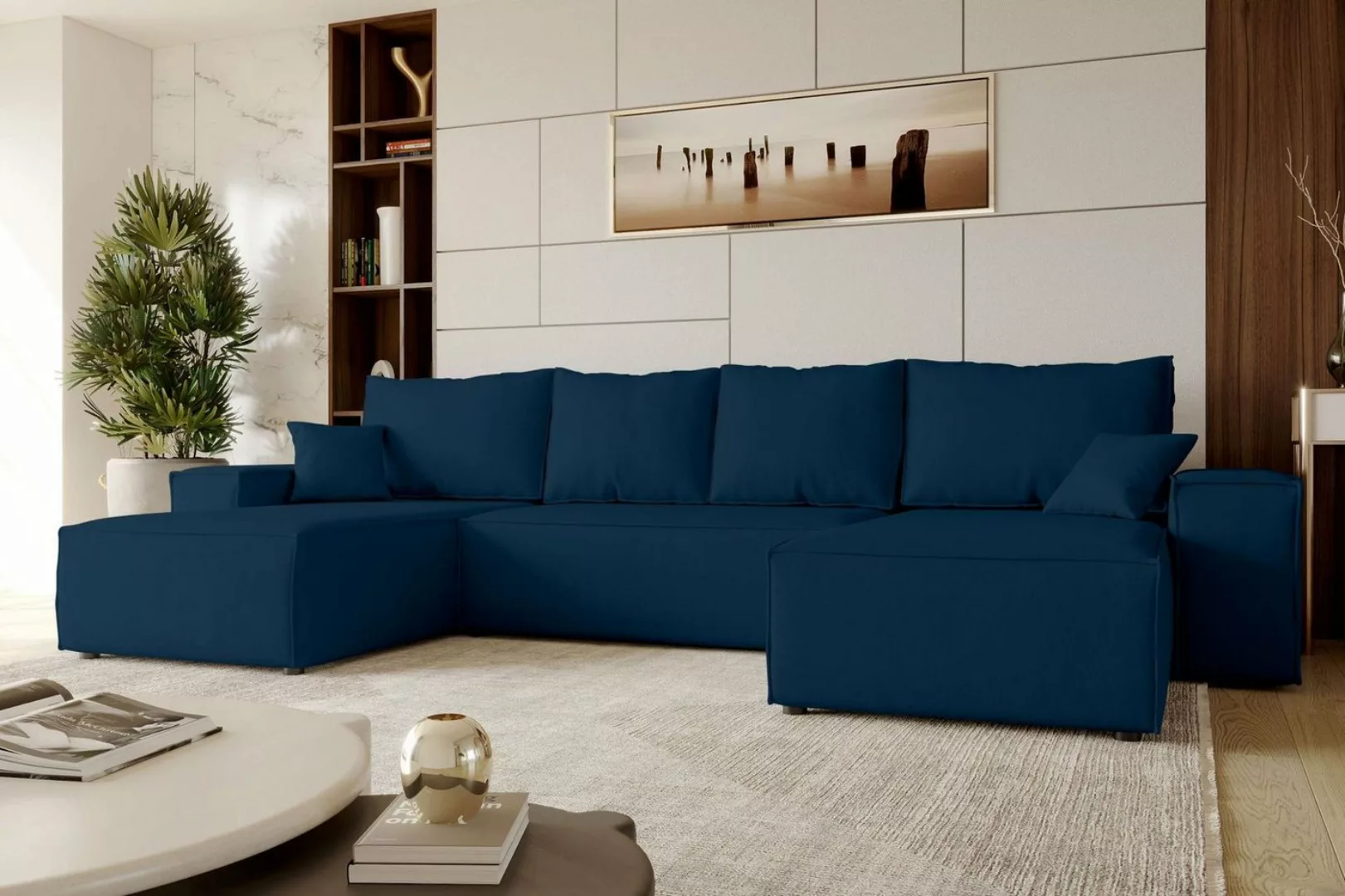 99rooms Wohnlandschaft Penelope, U-Form, Couch, mit Bettfunktion und Bettka günstig online kaufen