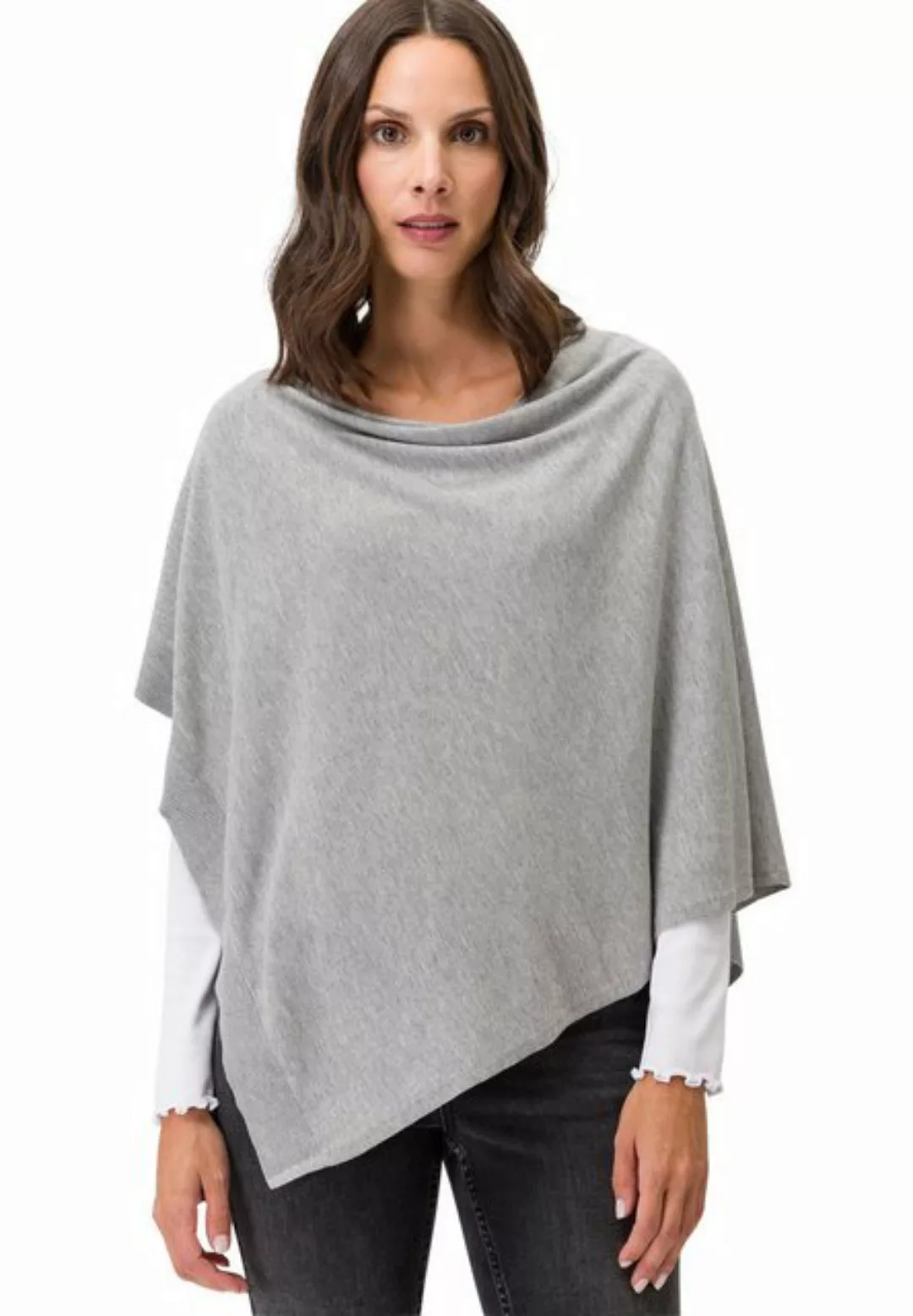 Zero 2-in-1-Strickjacke "zero Poncho asymetrisch Feinstrick", Plain/ohne De günstig online kaufen