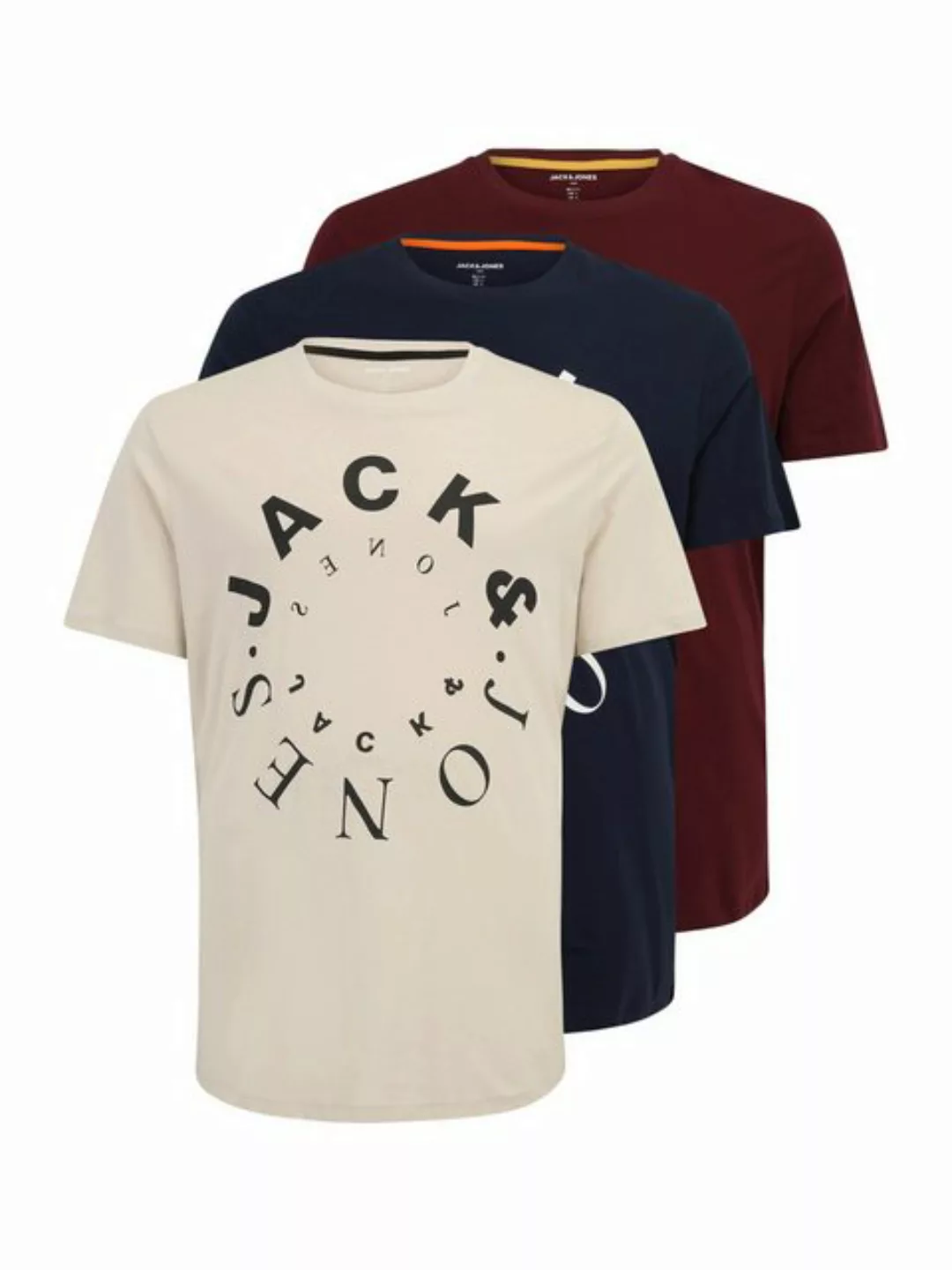 Jack & Jones Plus T-Shirt JJWARRIOR (3-tlg) günstig online kaufen