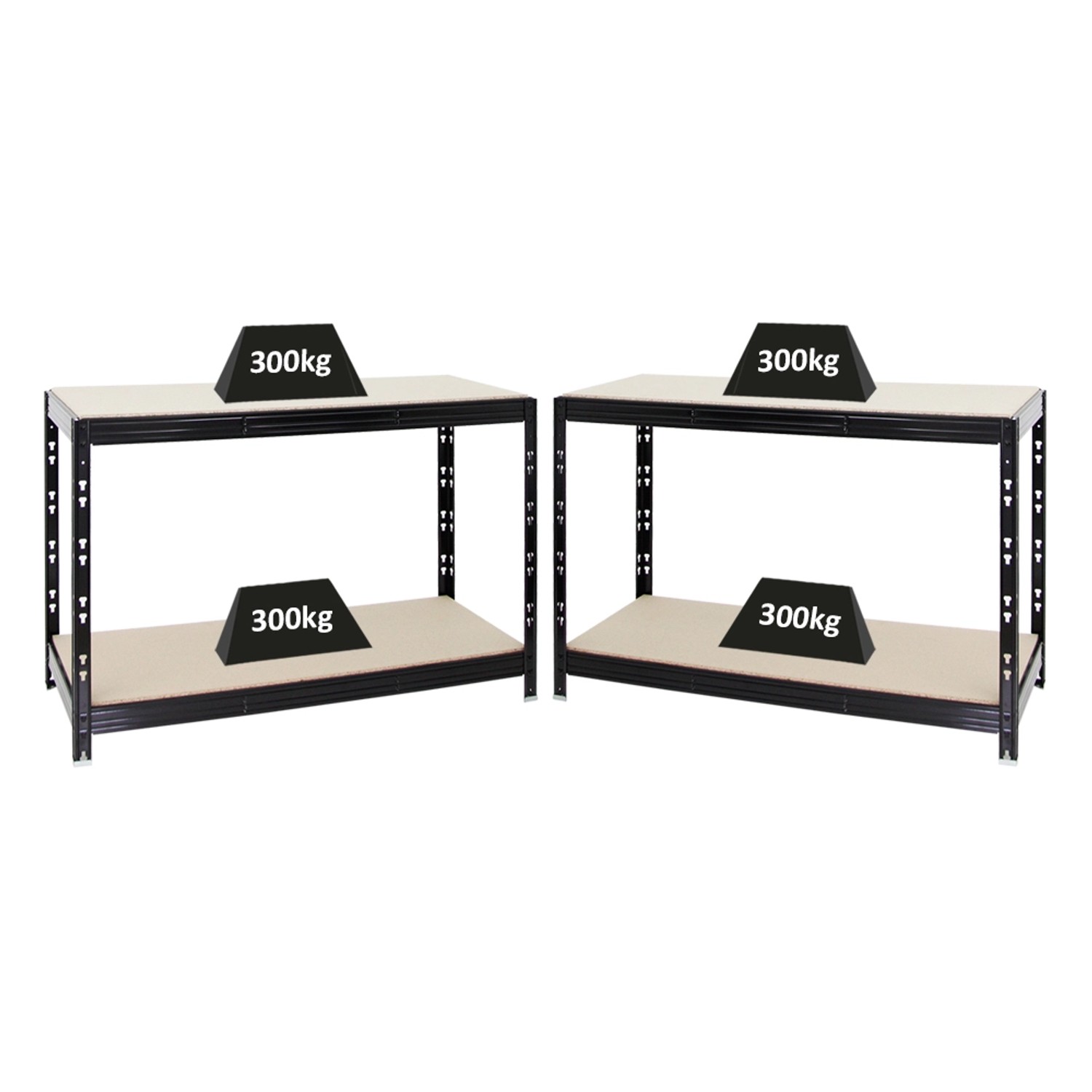 PROREGAL Mega Deal 2x Werkbank Tiger HxBxT 90 x 140 x 60 cm Fachlast 300 kg günstig online kaufen