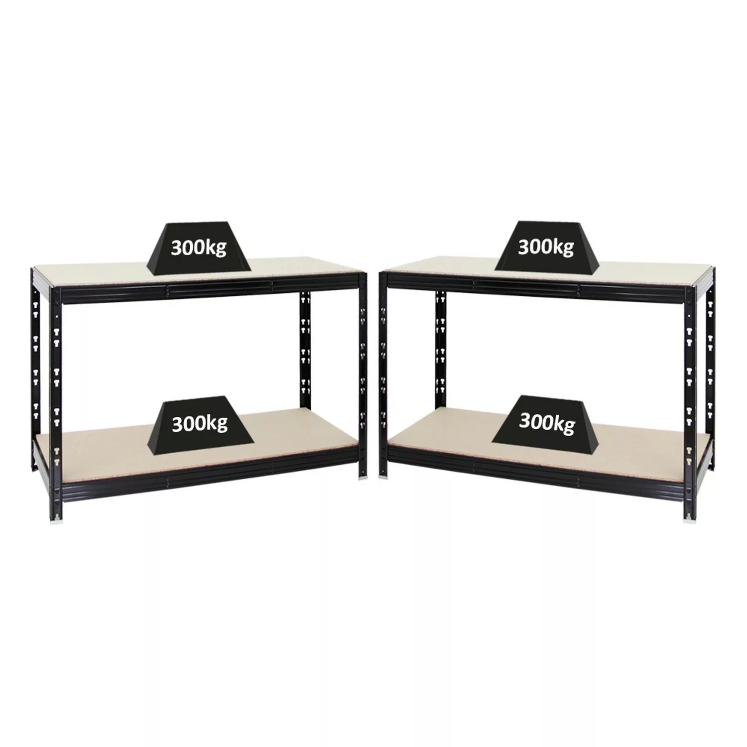 PROREGAL Mega Deal 2x Werkbank Tiger HxBxT 90 x 140 x 60 cm Fachlast 300 kg günstig online kaufen