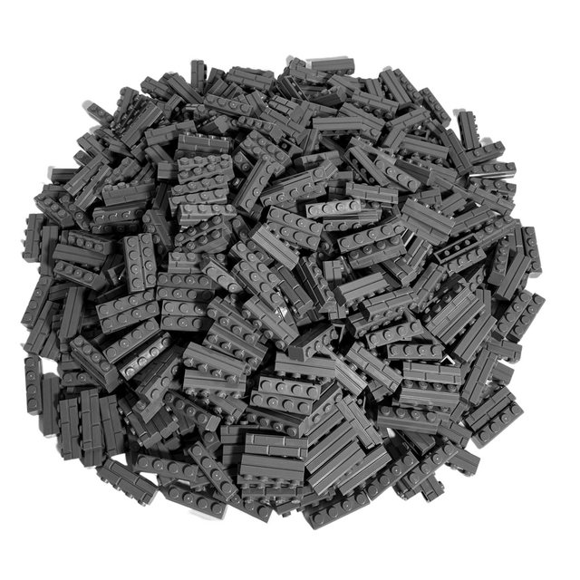 LEGO® Spielbausteine LEGO® 1x4 Mauersteine Hochsteine Dunkelgrau - 15533 NE günstig online kaufen