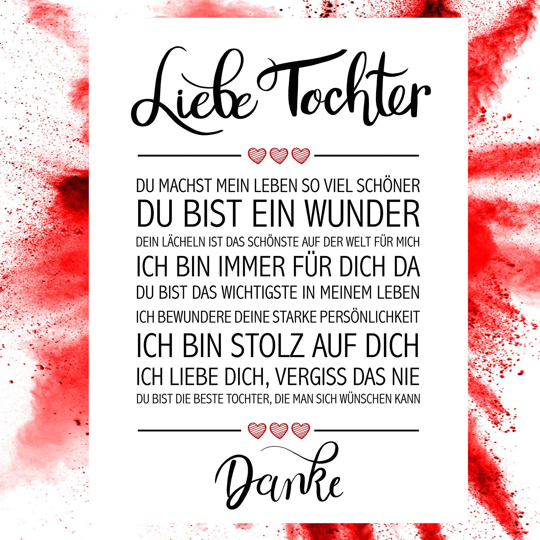 Close Up Poster Liebe Tochter Kunstdruck günstig online kaufen