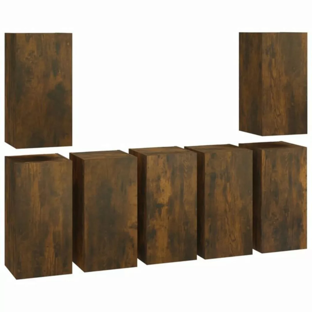 furnicato TV-Schrank TV-Schränke 7 Stk. Räuchereiche 30,5x30x60 cm Holzwerk günstig online kaufen