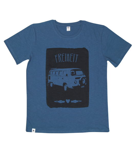 Bus Freiheit Vanlife - Fair Gehandeltes Männer T-shirt - Slub günstig online kaufen