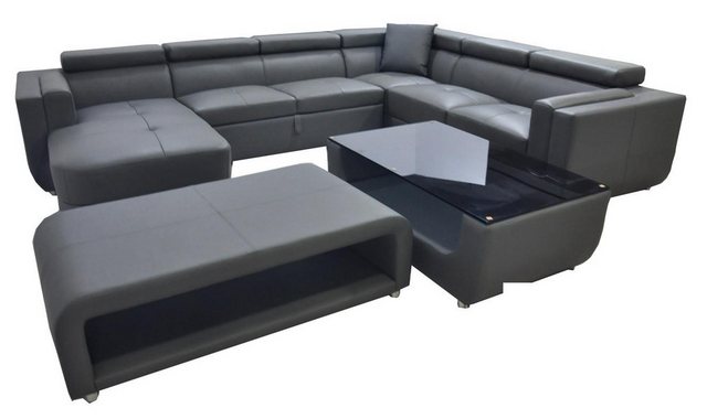 Xlmoebel Ecksofa Sofa-Set mit zeitgemäßem Design, Ledersitzgruppe, gepolste günstig online kaufen