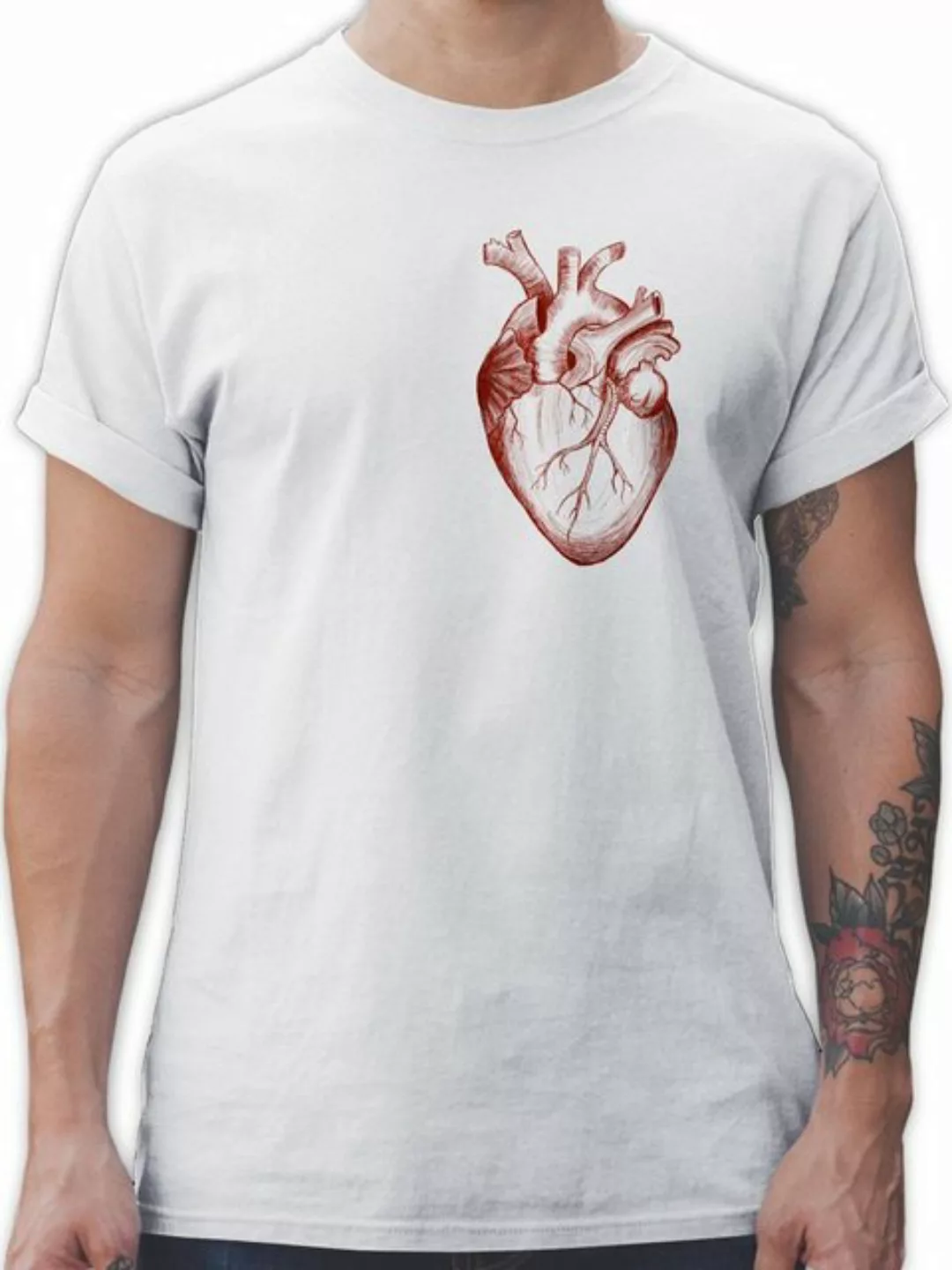 Shirtracer T-Shirt Herz Anatomie Nerd Geschenke günstig online kaufen