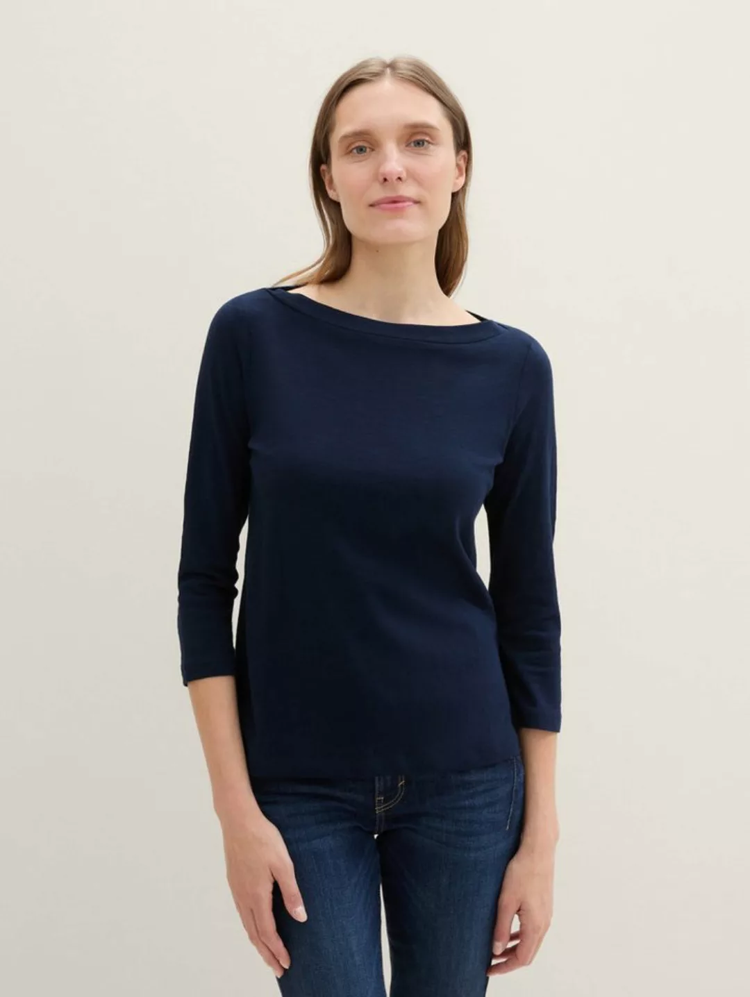 TOM TAILOR 3/4-Arm-Shirt 3/4 Arm Shirt mit Bio-Baumwolle günstig online kaufen