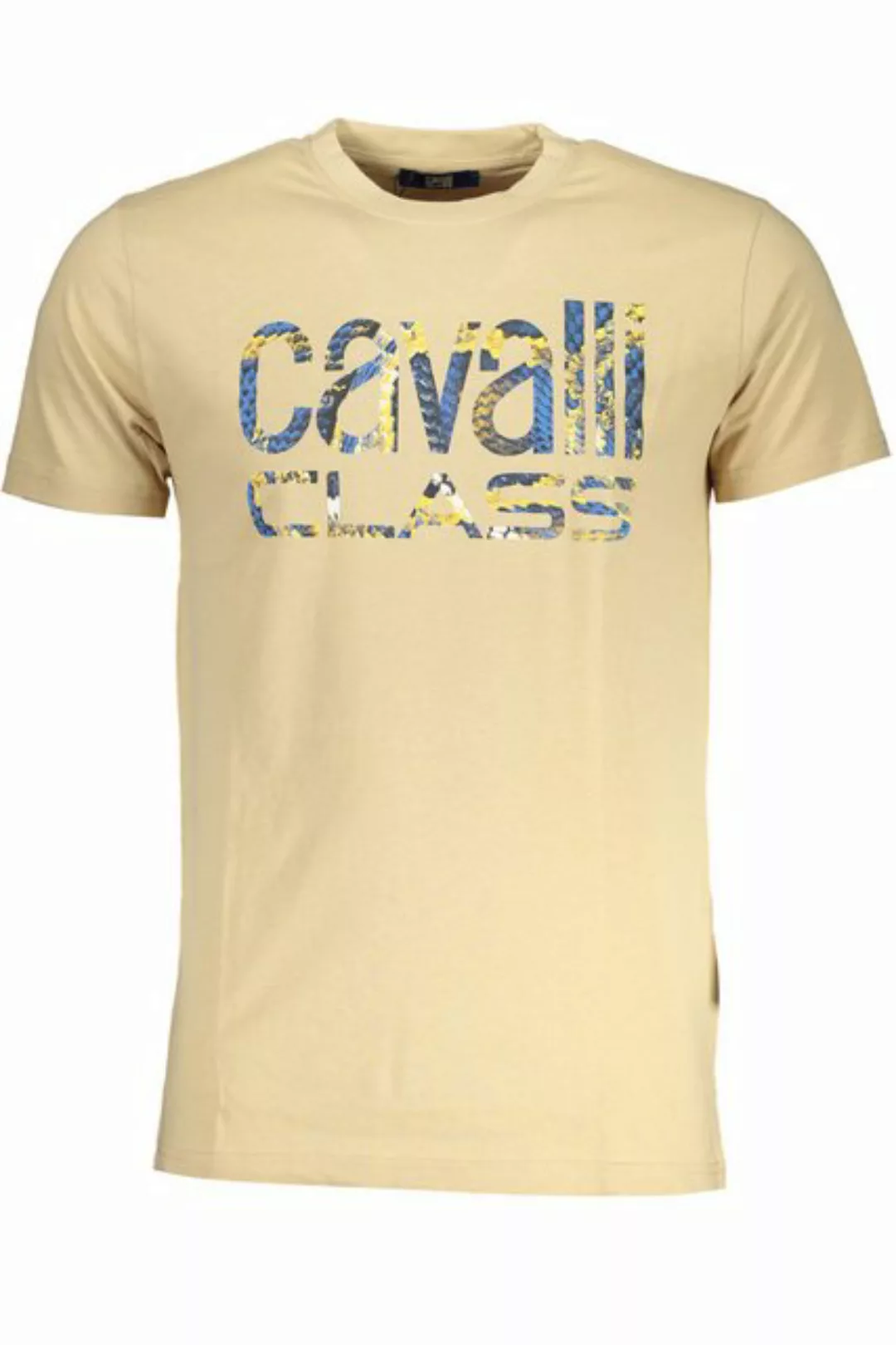 Cavalli Class T-Shirt Beiges Kurzarm Herren T-Shirt - Stilvoll mit günstig online kaufen