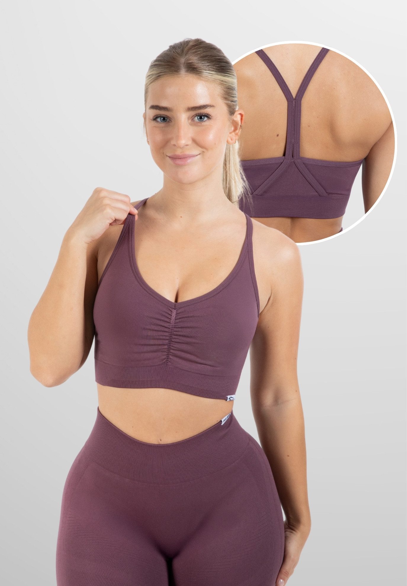 Smilodox Sport-BH Solid Scrunch, Ohne Bügel, günstig online kaufen