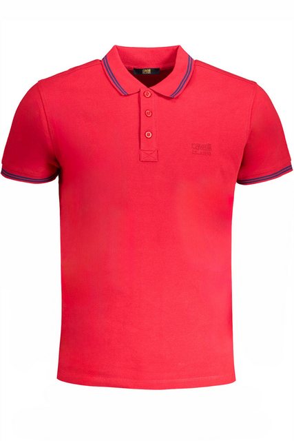 Cavalli Class Poloshirt Herren Kurzarm-Poloshirt Rot mit Kontrastdetails günstig online kaufen