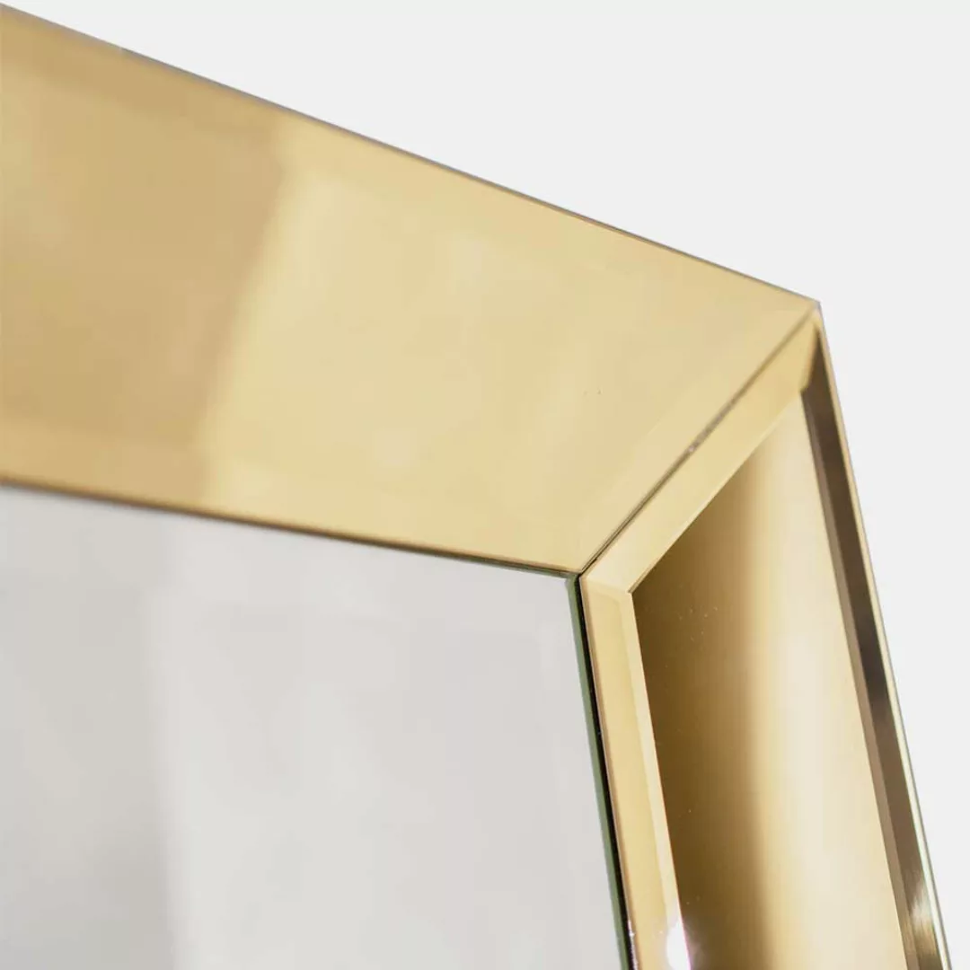 Glasspiegel Goldfarben mit Facettenschliff die Wandmontage günstig online kaufen