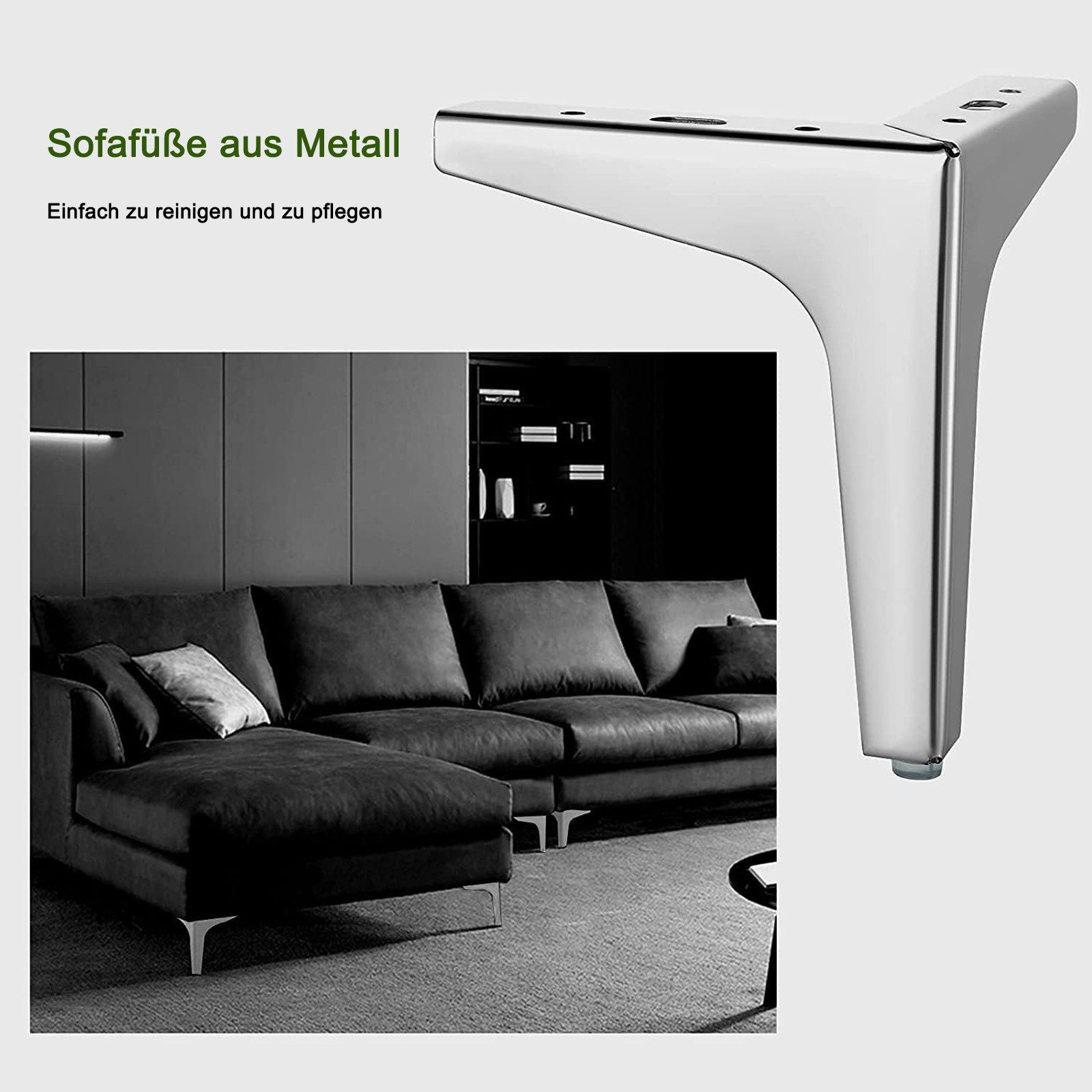 STILVORA Möbelfuß 4er Metall Dreieck-Möbelfüße,Schrankfuß Sofafuß,Sofa-Bein günstig online kaufen