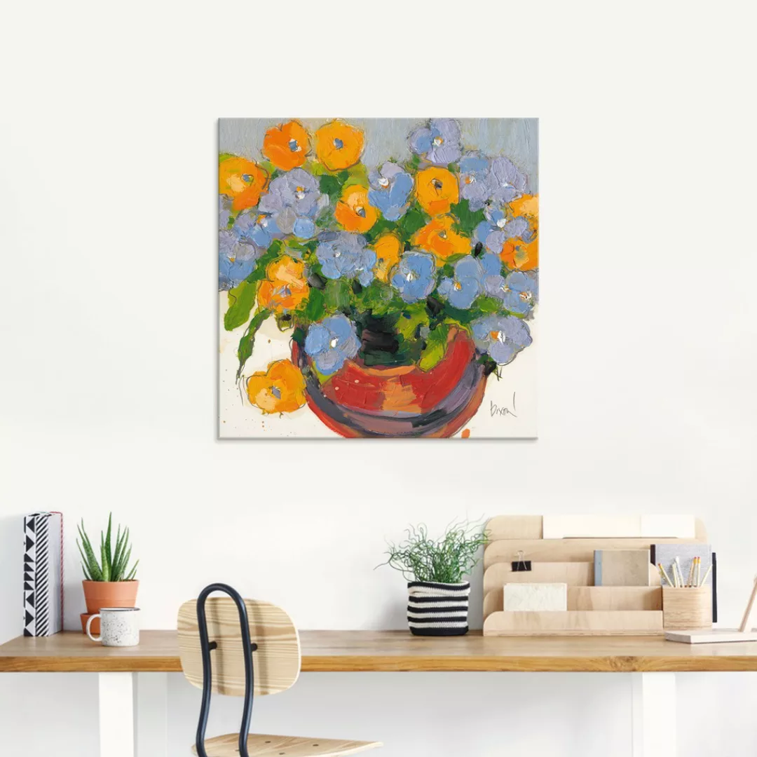 Artland Glasbild "Gepflanzte Blume I", Blumen, (1 St.) günstig online kaufen