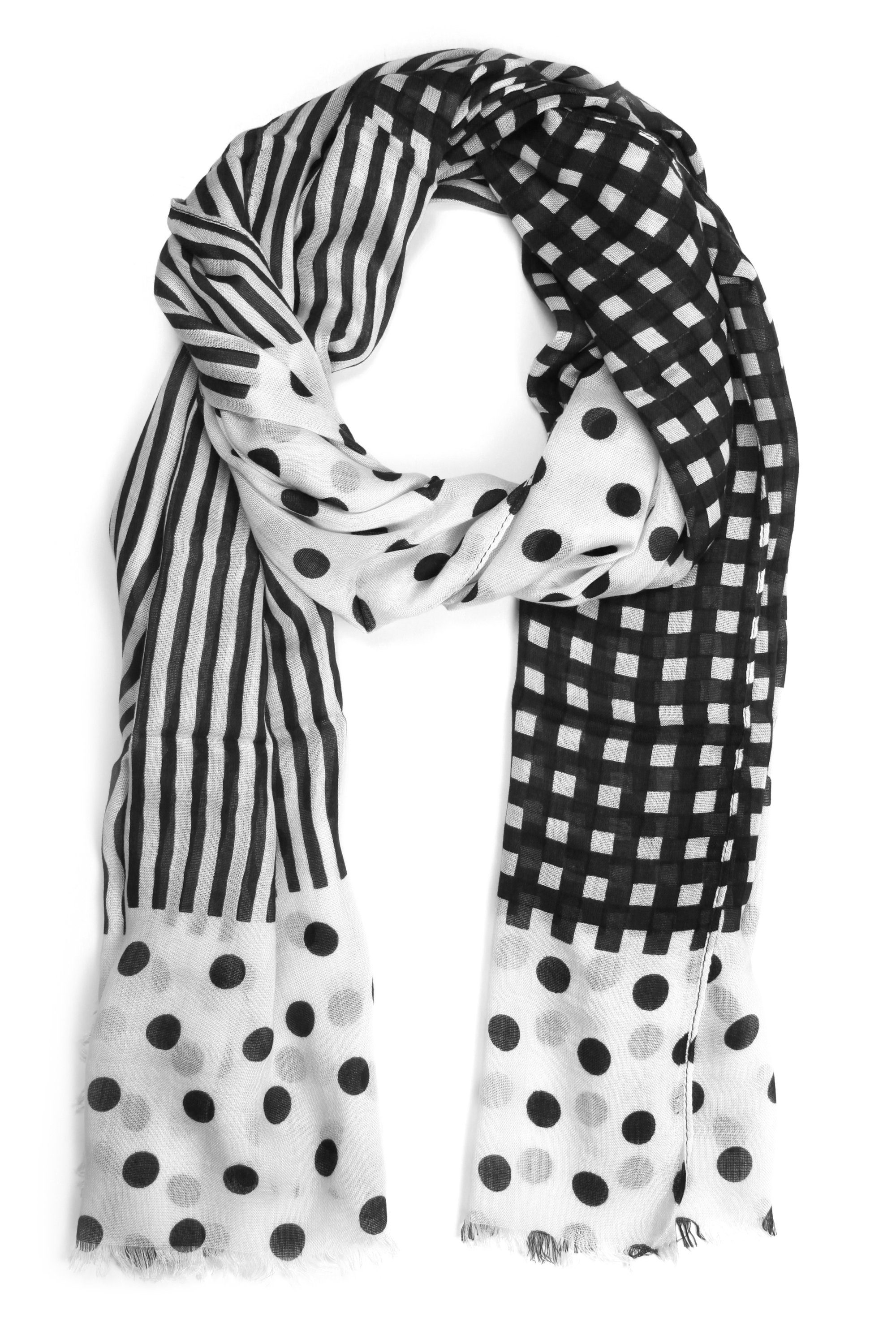 COLLEZIONE ALESSANDRO Modeschal "Daline", im Designmix mit Punkten, Gitter günstig online kaufen