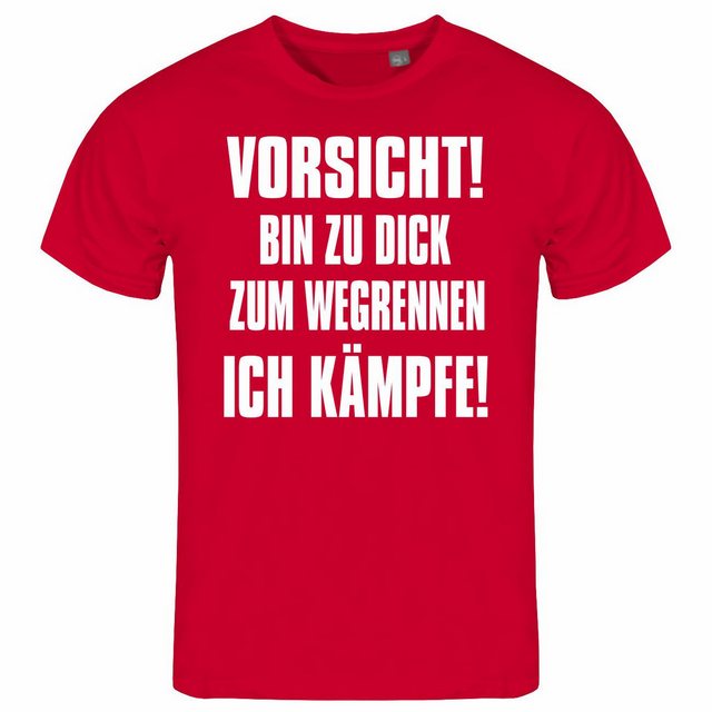 deinshirt Print-Shirt Herren T-Shirt Vorsicht bin zu dick zum wegrennen ich günstig online kaufen