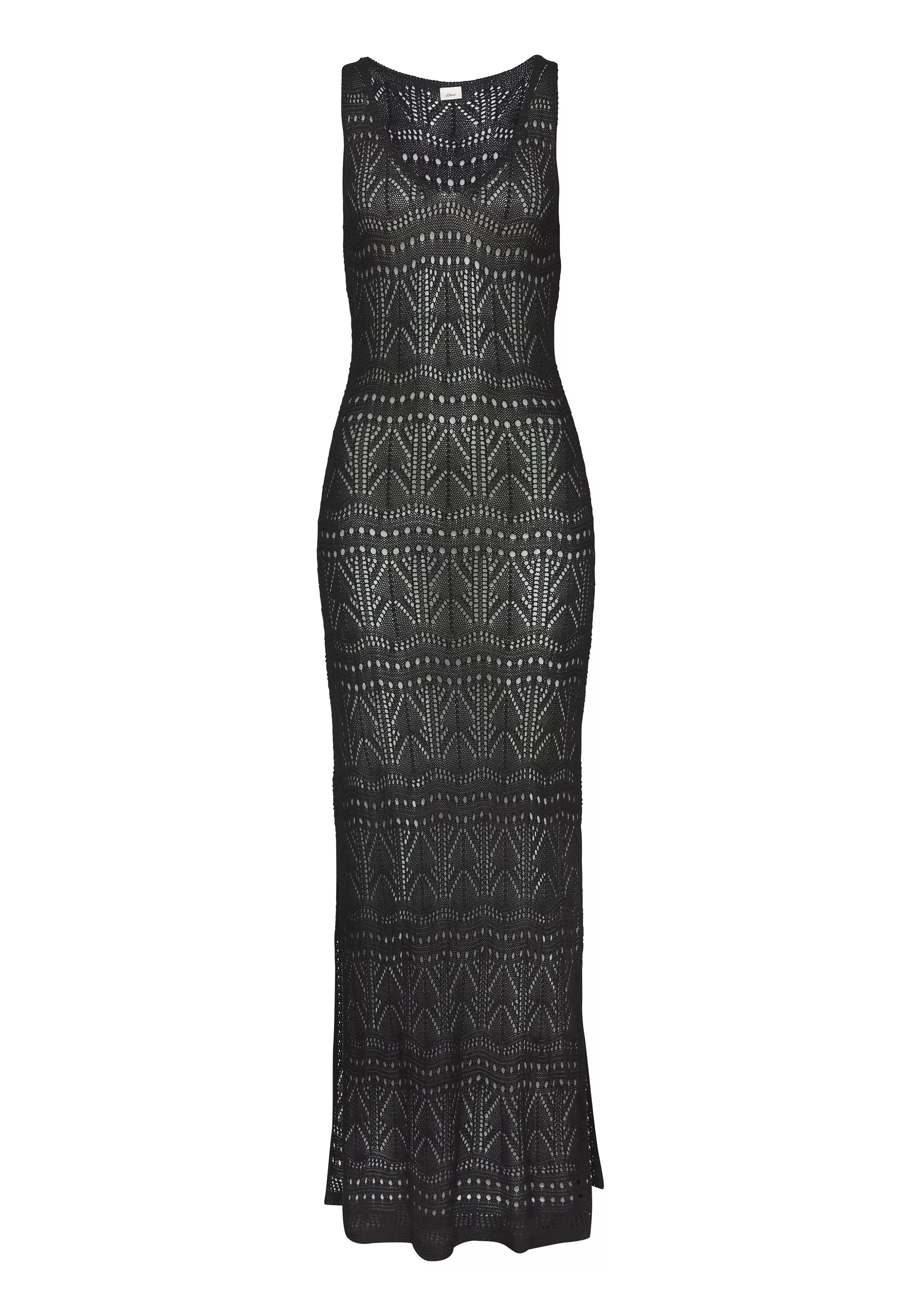 s.Oliver Strickkleid, in Maxilänge, leicht transparentes Strandkleid günstig online kaufen