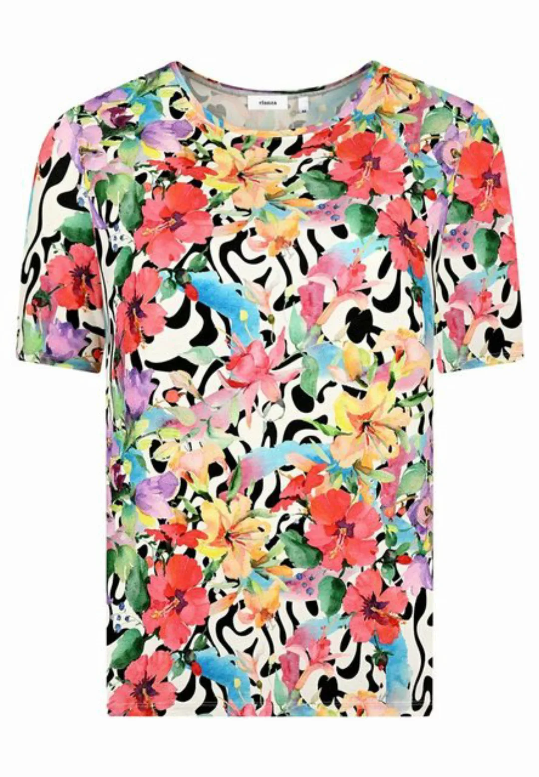 elanza T-Shirt Shirt Full Flowers - 07/red-green (1-tlg) günstig online kaufen