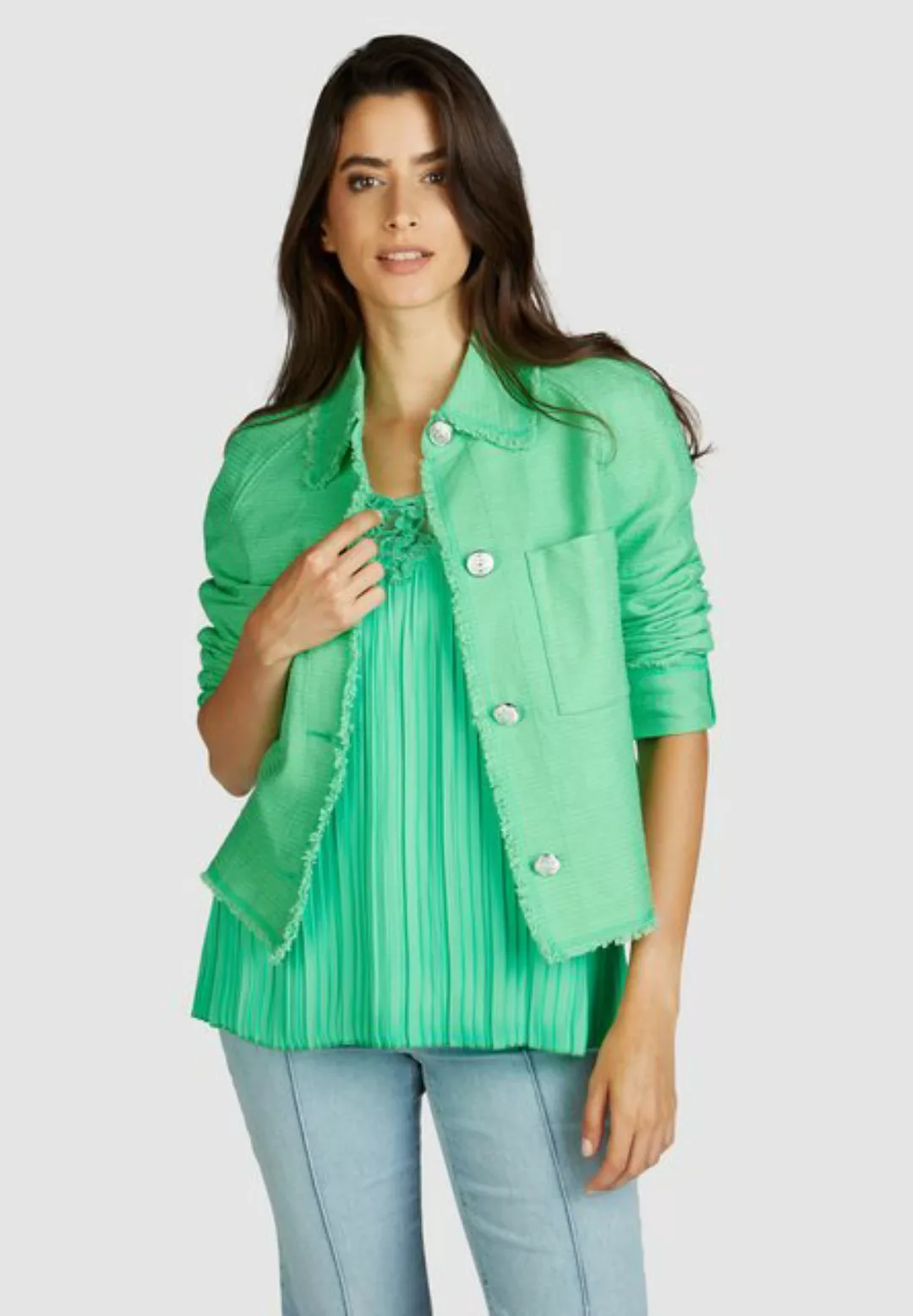 MARC AUREL Hemdjacke aus strukturiertem Cotton günstig online kaufen