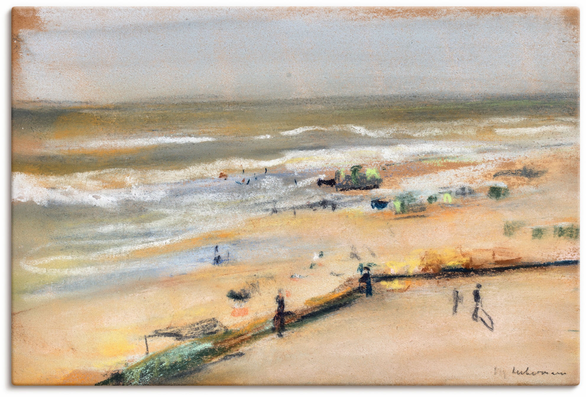 Artland Wandbild "Blick von der Düne aufs Meer, Nordwijk", Strandbilder, (1 günstig online kaufen